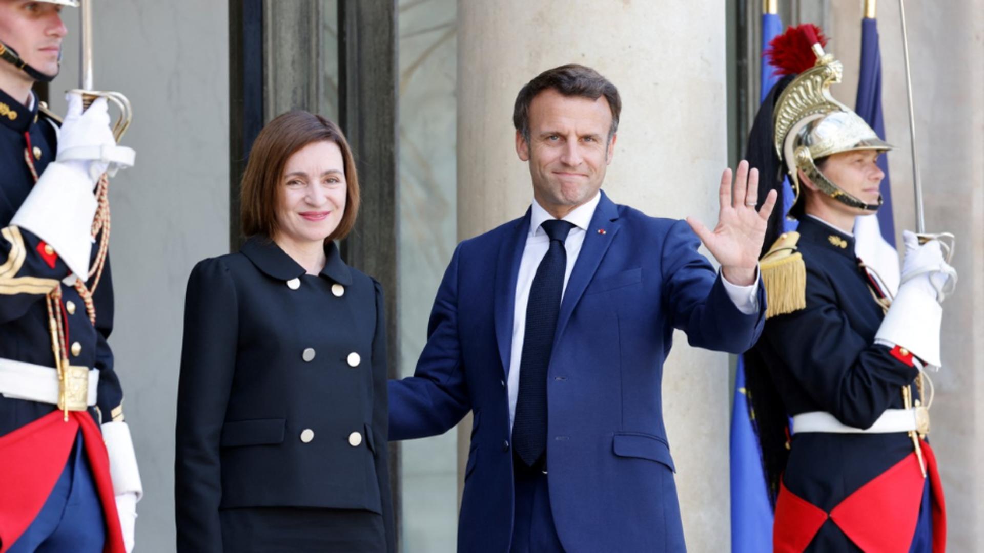 Maia Sandu și Emmanuel Macron (presidency.md)