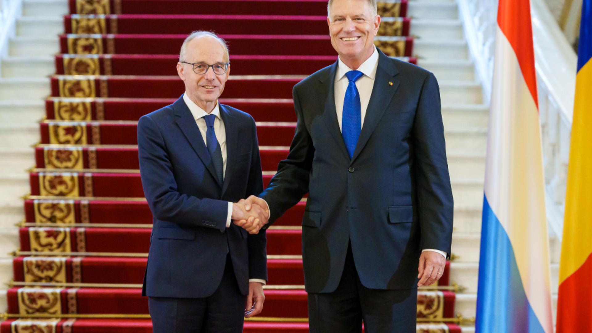 Klaus Iohannis, întrevedere cu prim-ministrul Marelui Ducat al Luxemburgului, Luc Frieden/ Foto: Administrația Prezidențială