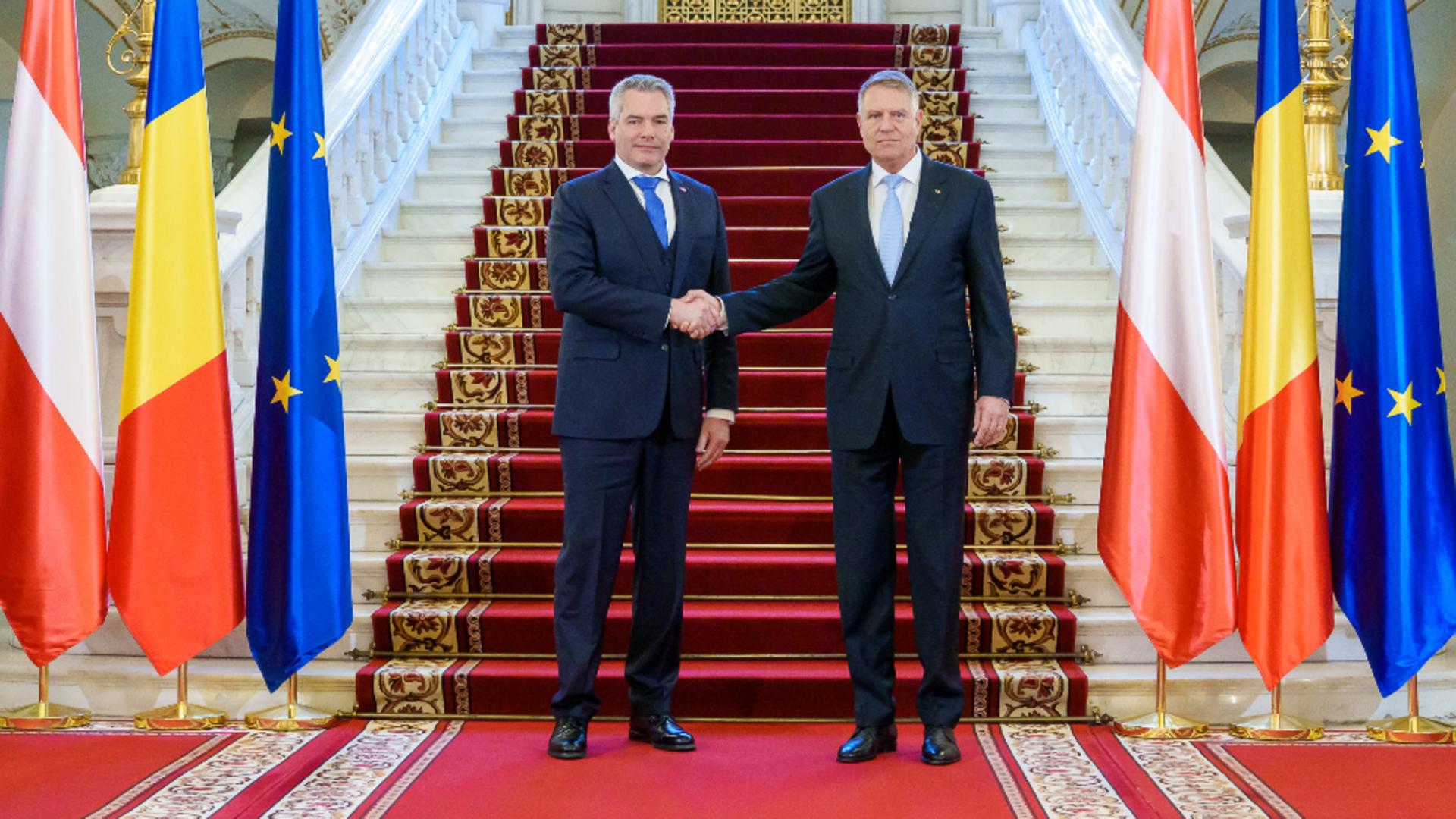 Klaus Iohannis și Karl Nehammer/ Administrația Prezidențială