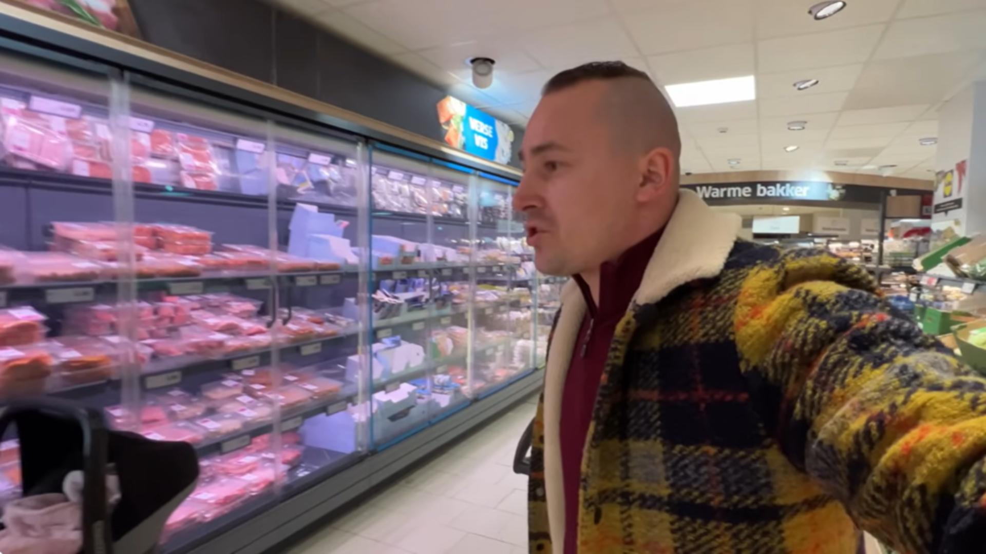 Un român a filmat preturile dintr-un supermarket din Olanda. Foto: Captură YouTube