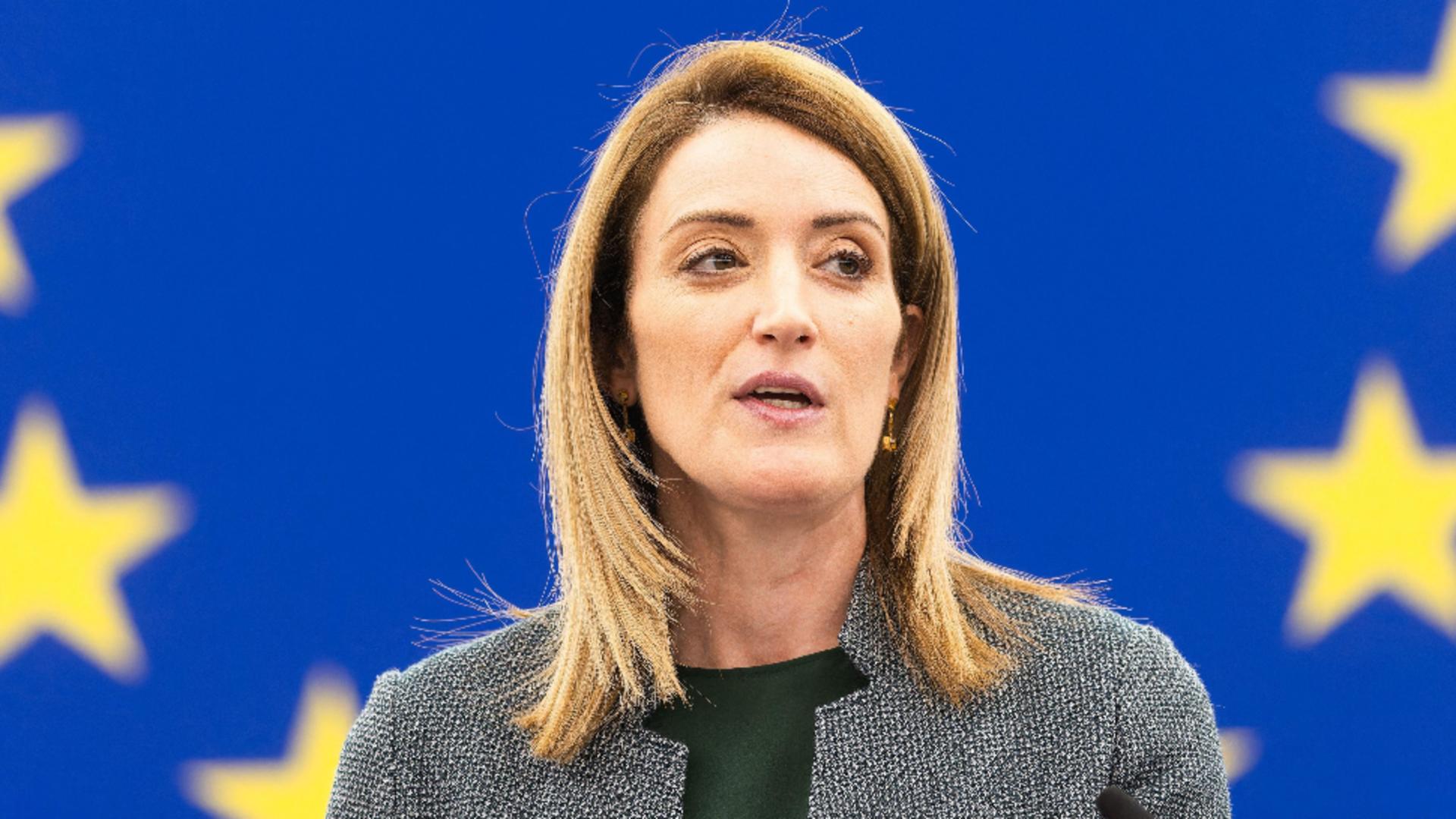 Roberta Metsola, președinta Parlamentului European. Foto: Profimedia