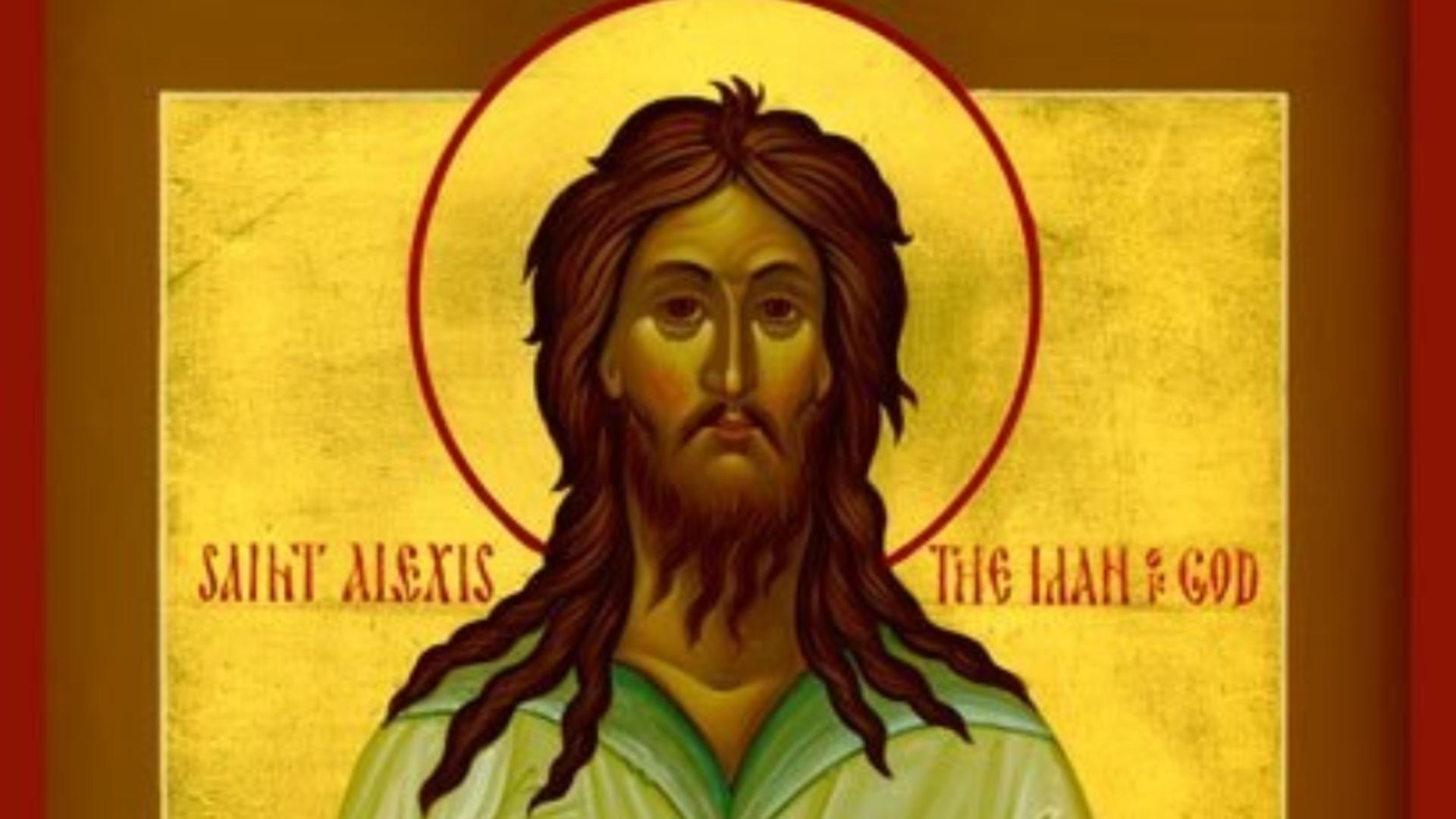 Azi, 17 martie, credicioșii îl cinstesc pe Sf. Cuv. Alexie, omul lui Dumnezeu