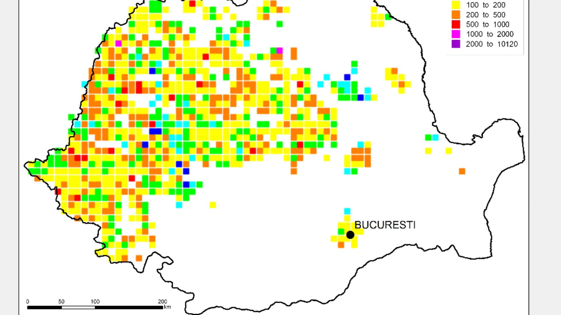 Harta radonului în România