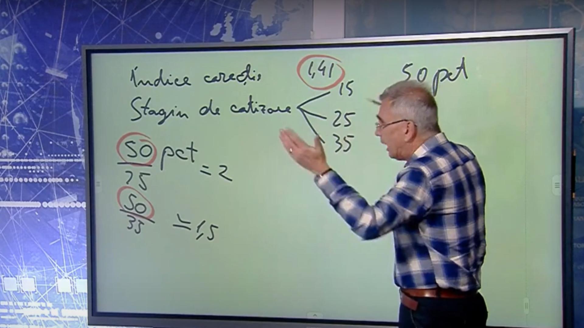 Profesorul Petrișor Peiu a făcit calculele in direct