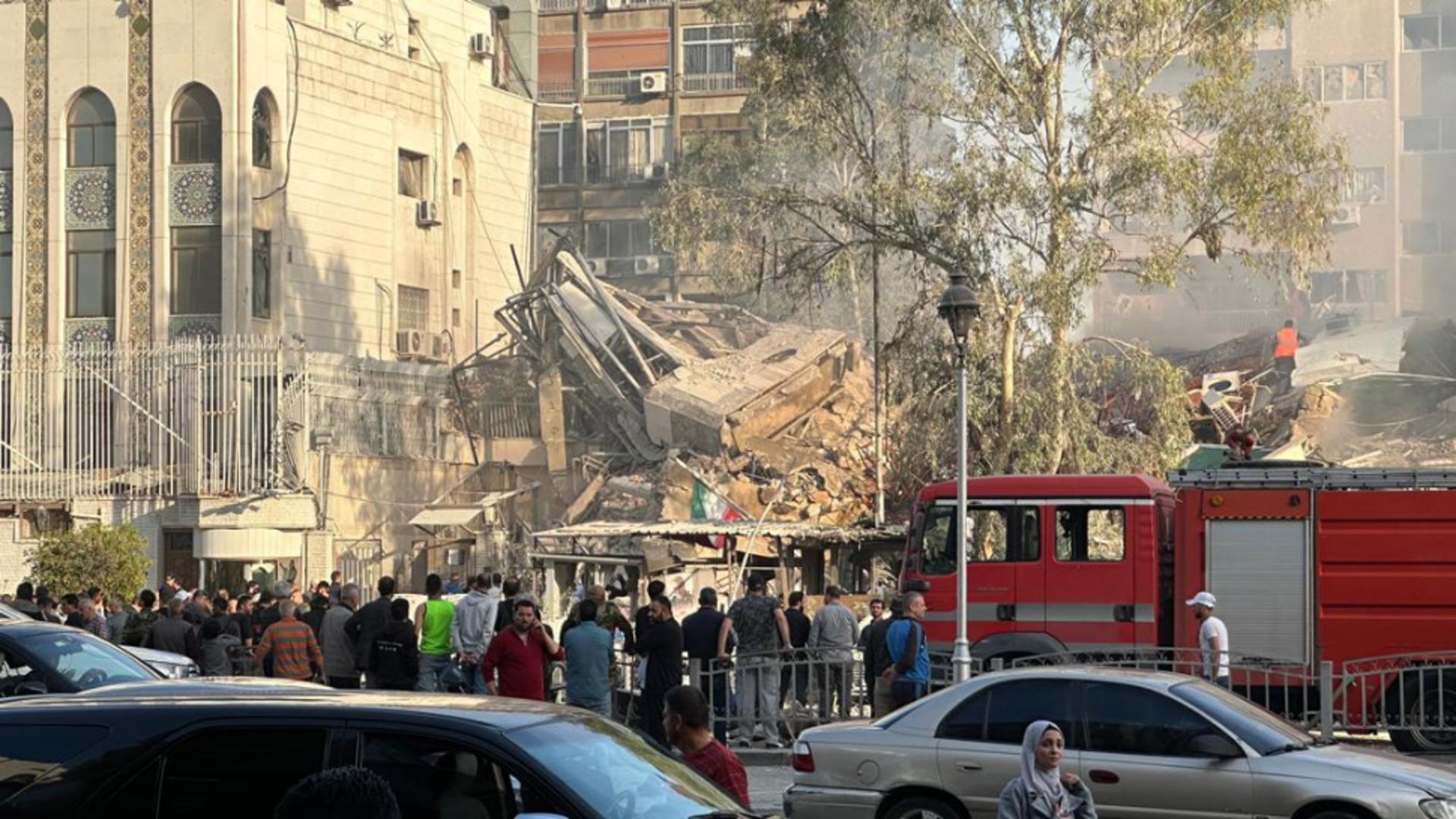 Consulatul Iranului din Siria, atacat de Israel. Foto/Profimedia