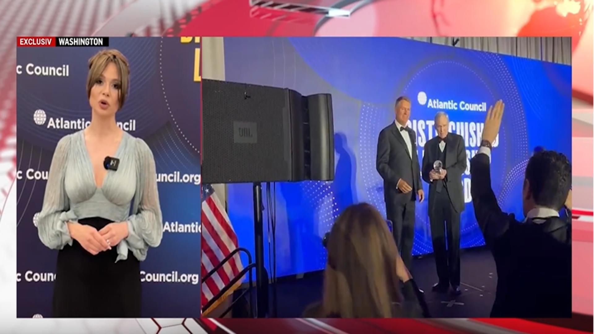 Klaus Iohannis, premiat în SUA. Ana Maria Păcuraru, singurul jurnalist român prezent la ceremonie: interviu EXCLUSIV cu președintele țării - VIDEO