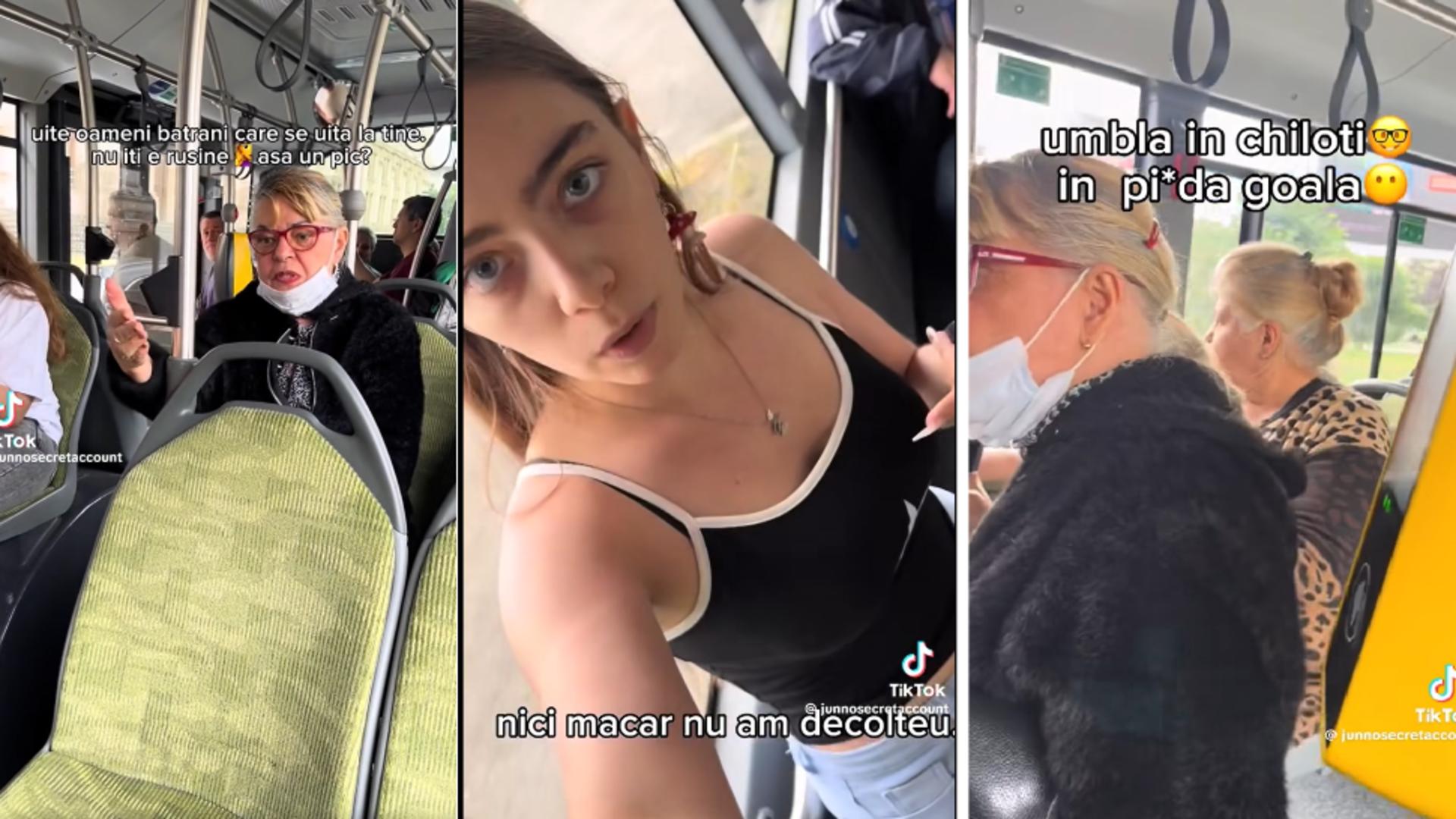 VIDEO. Scandal într-un autobuz din București: Elevă, amenințată și înjurată de o doamnă în vârstă pentru că era „prea dezbrăcată”