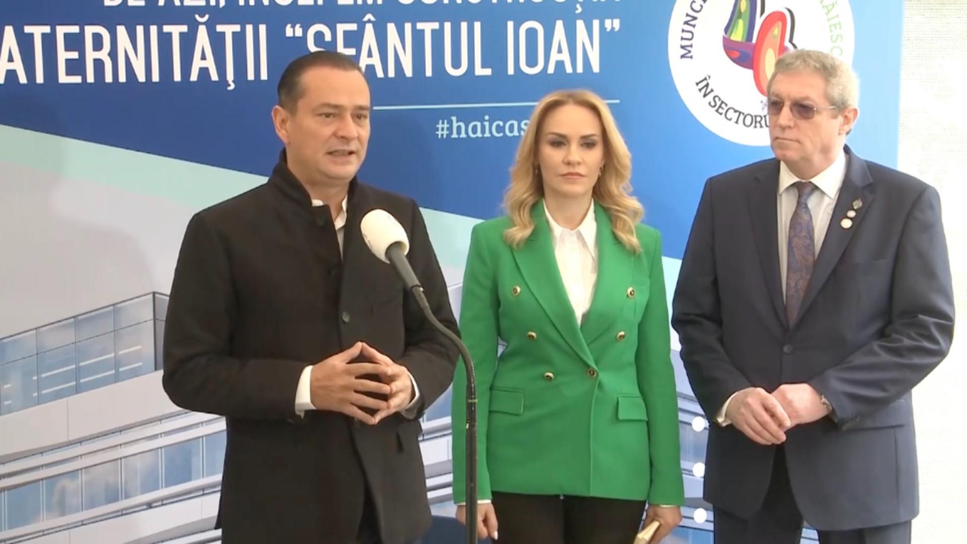 Maternitate nouă la Spitalul Clinic de Urgență “Sfântul Ioan”. Firea și Băluță au pus piatra de temelie 