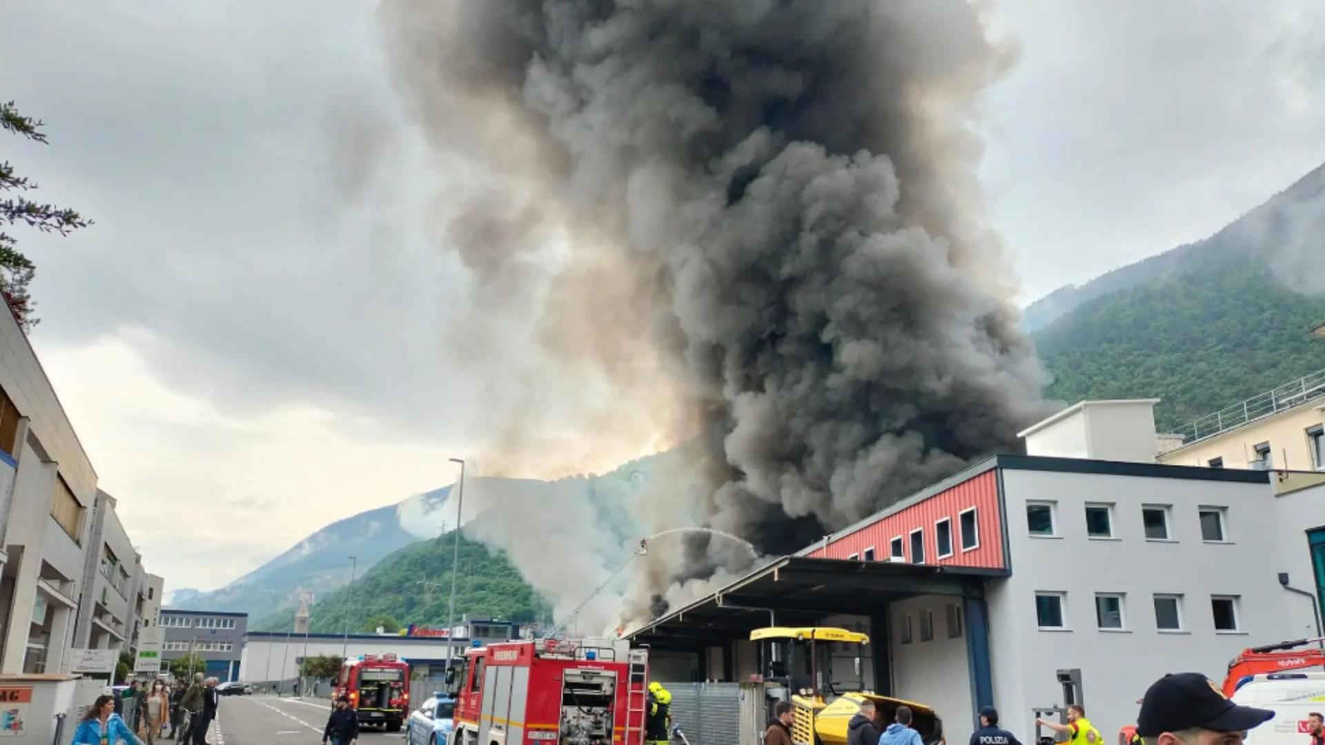 Incendiu devastator in Italia