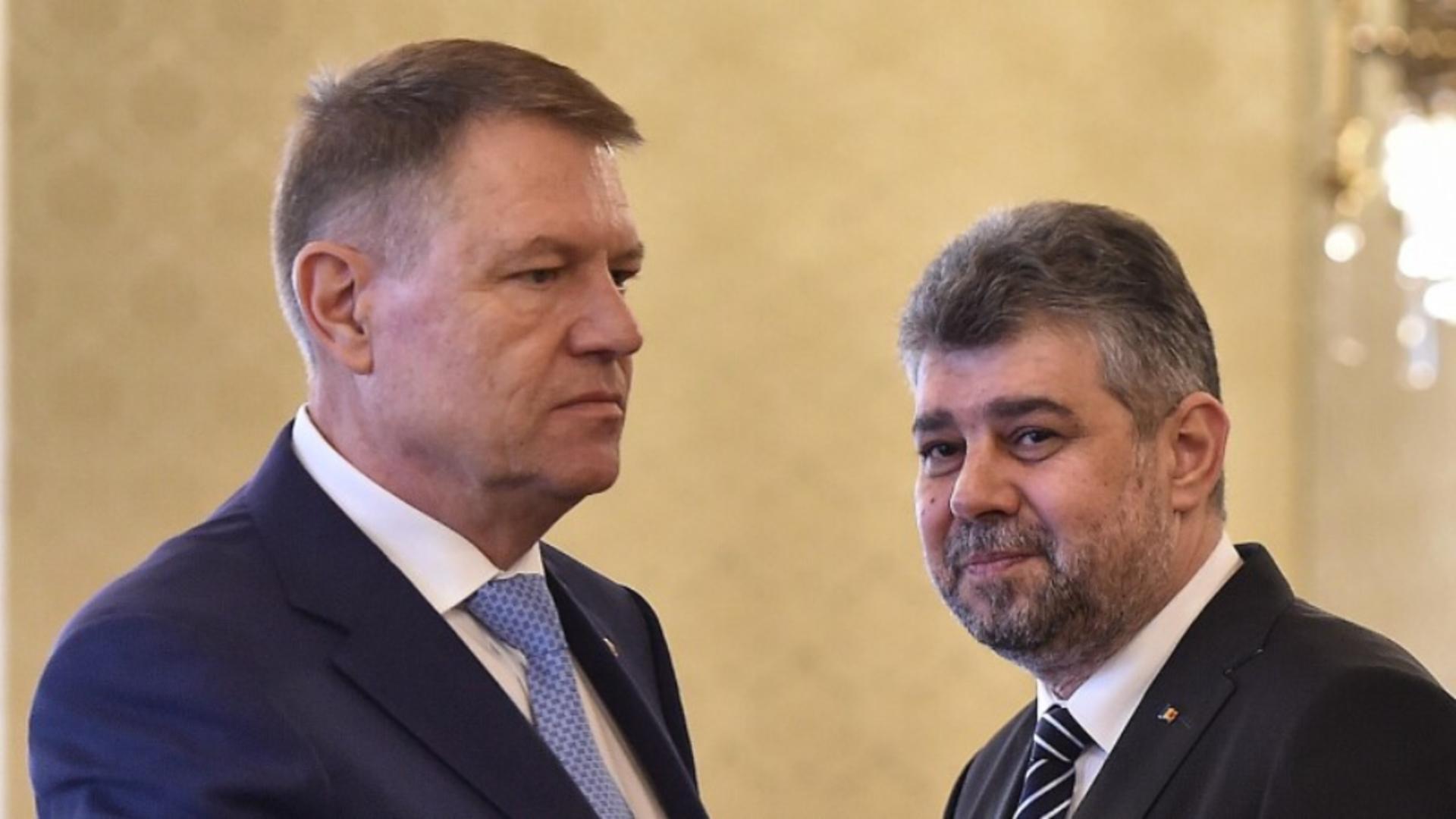 Klaus Iohannis si Marcel Ciolacu