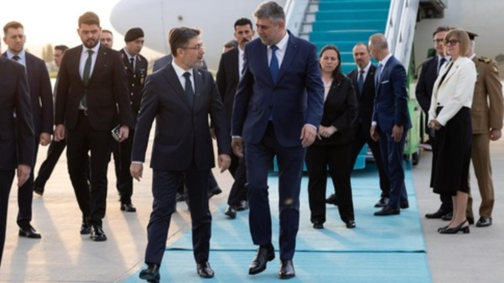 Marcel Ciolacu, primit la Ankara. Premierul se află într-o vizită oficială în Turcia, însoțit de o delegație de miniștri
