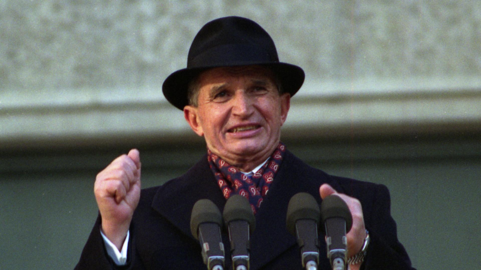 Nicolae Ceaușescu la ultimul său discurs (21 decembrie 1989 - Profimedia)