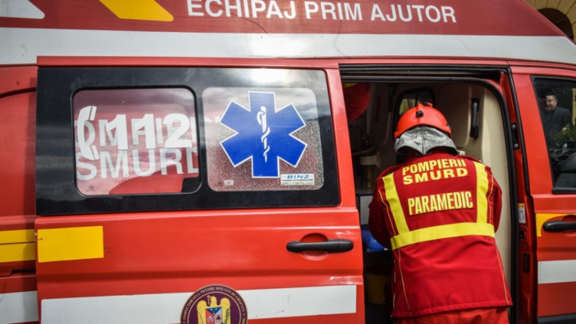 Femeie însărcinată, transportată la spital după ce a fost rănită într-un accident rutier/ Arhivă foto