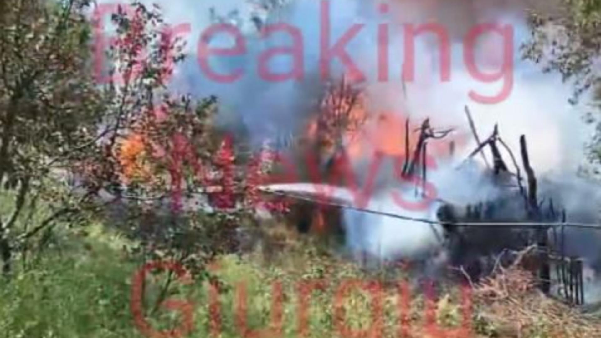 Incendiu nimicitor în Giurgiu. 100 de pui și 3 câini au murit după ce 2 butelii au explodat – VIDEO