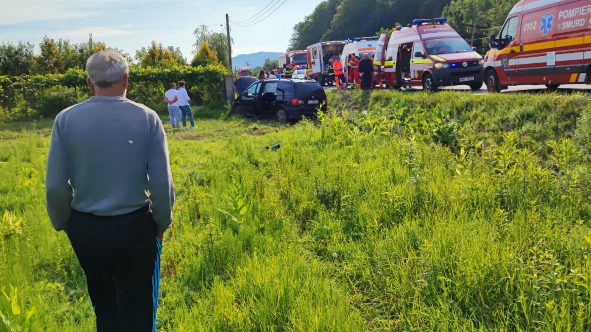 Accident rutier cu 7 victime, în localitatea Jibou din județul Sălaj. A fost activat planul ROȘU