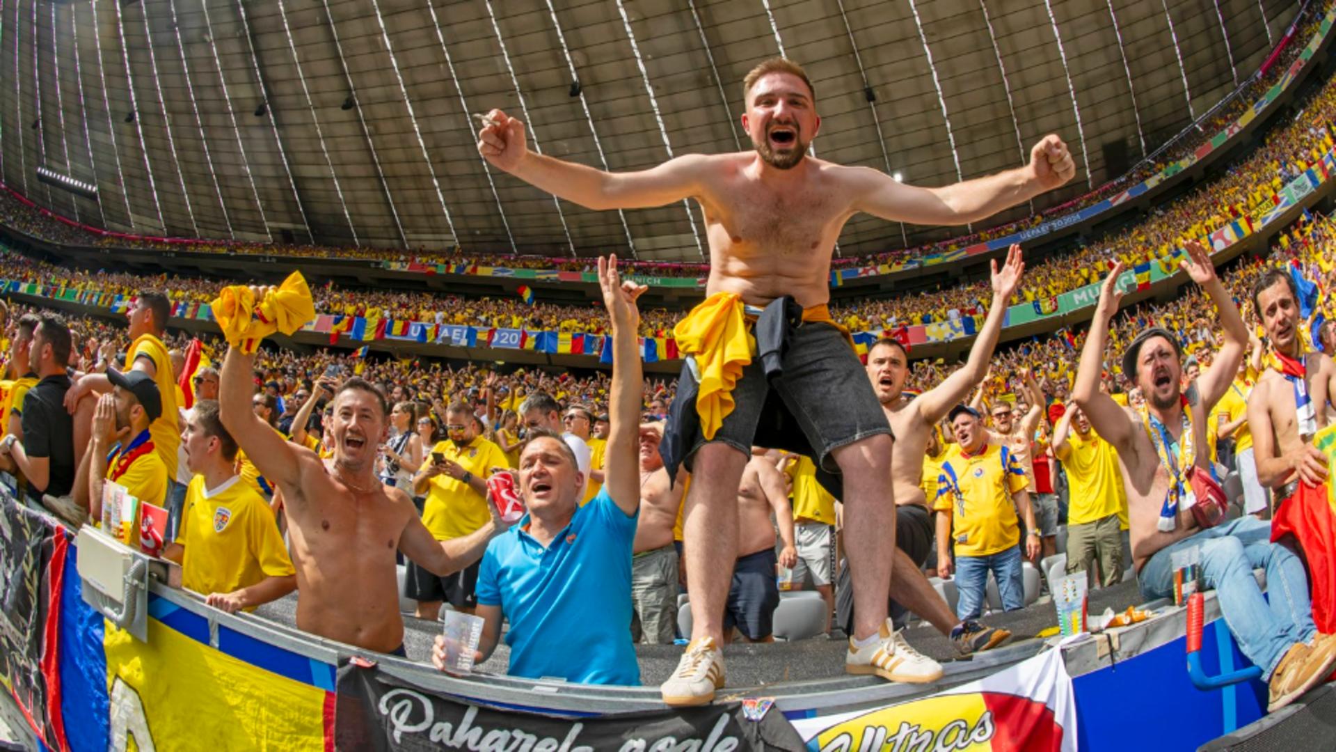 Suporterii români au fost lăudaț pentru atitudinea față de adversari (Profimedia)