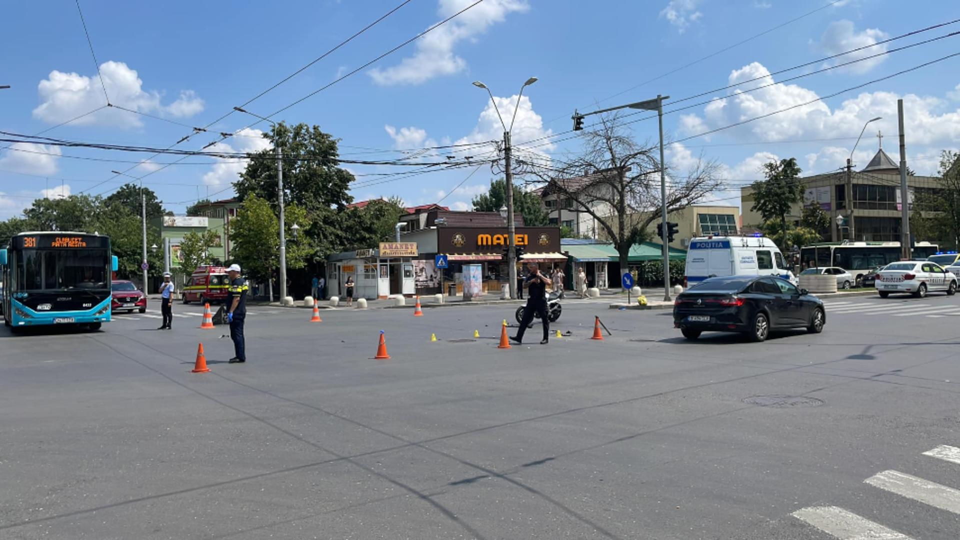 Motociclistul ar fi fost resuscitat la locul accidentului (sursă; Vio Istarte)