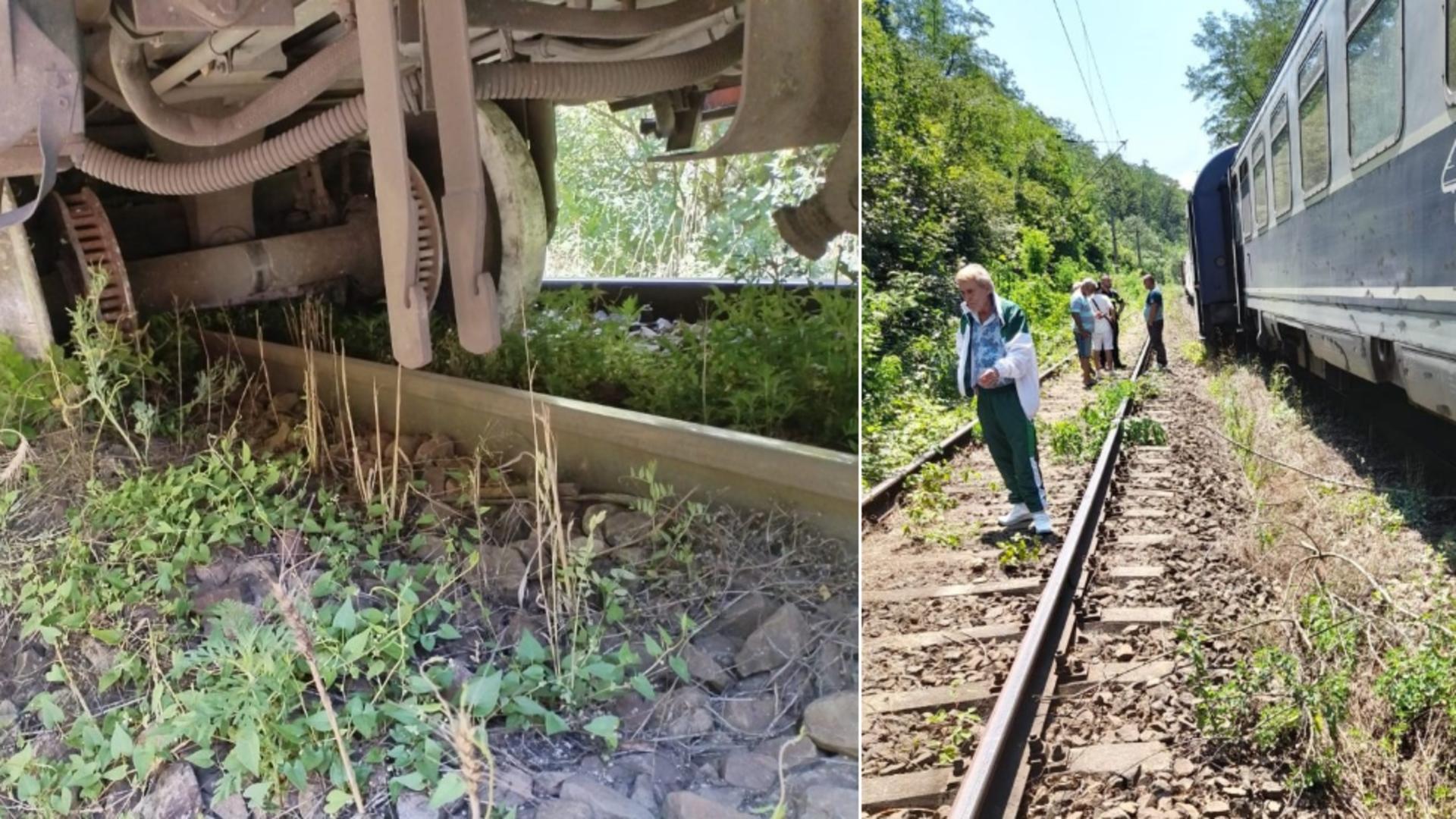 Trenul internaţional IRN 347 Curtici - Bucureşti Nord a deraiat între staţiile Rupea şi Racoş. Foto: Club Feroviar