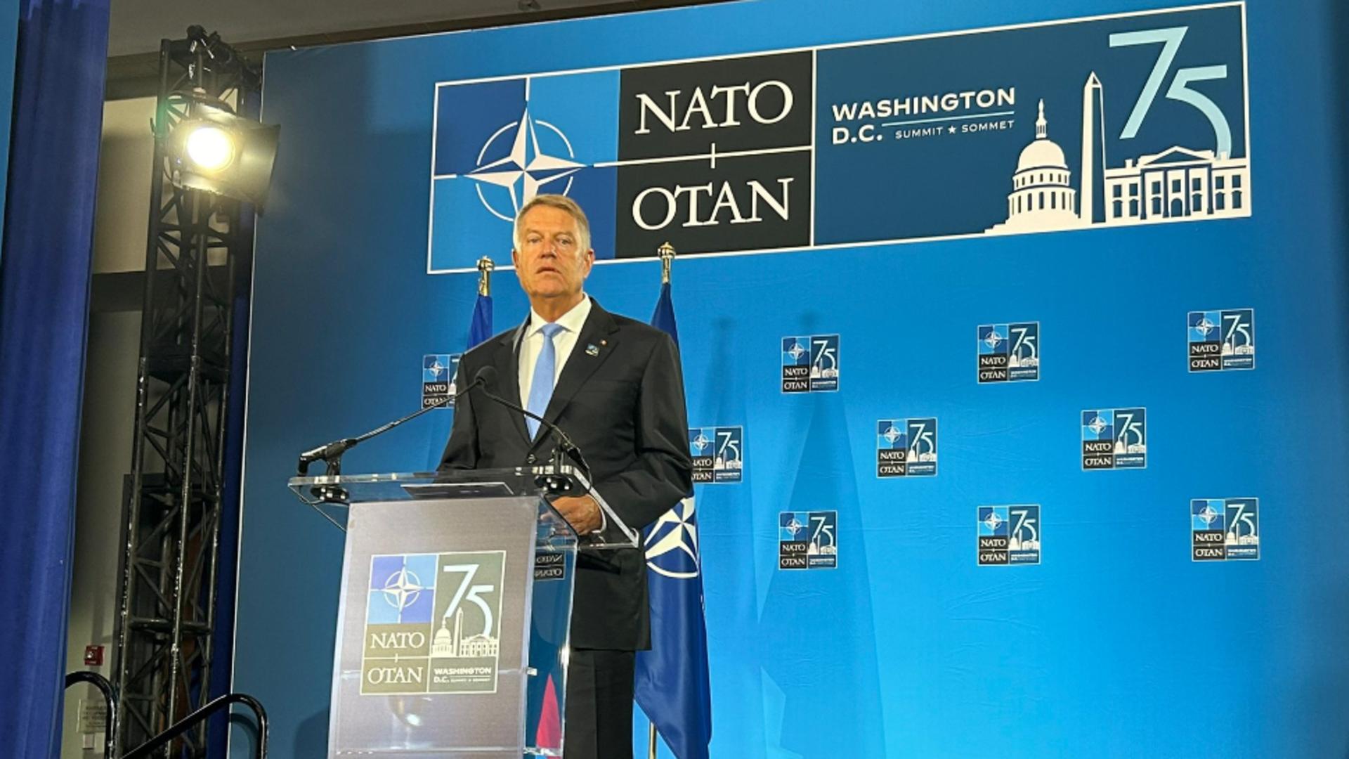 Klaus Iohannis, la Summitul NATO: „Rusia rămâne cel mai mare risc pentru securitatea europeană”