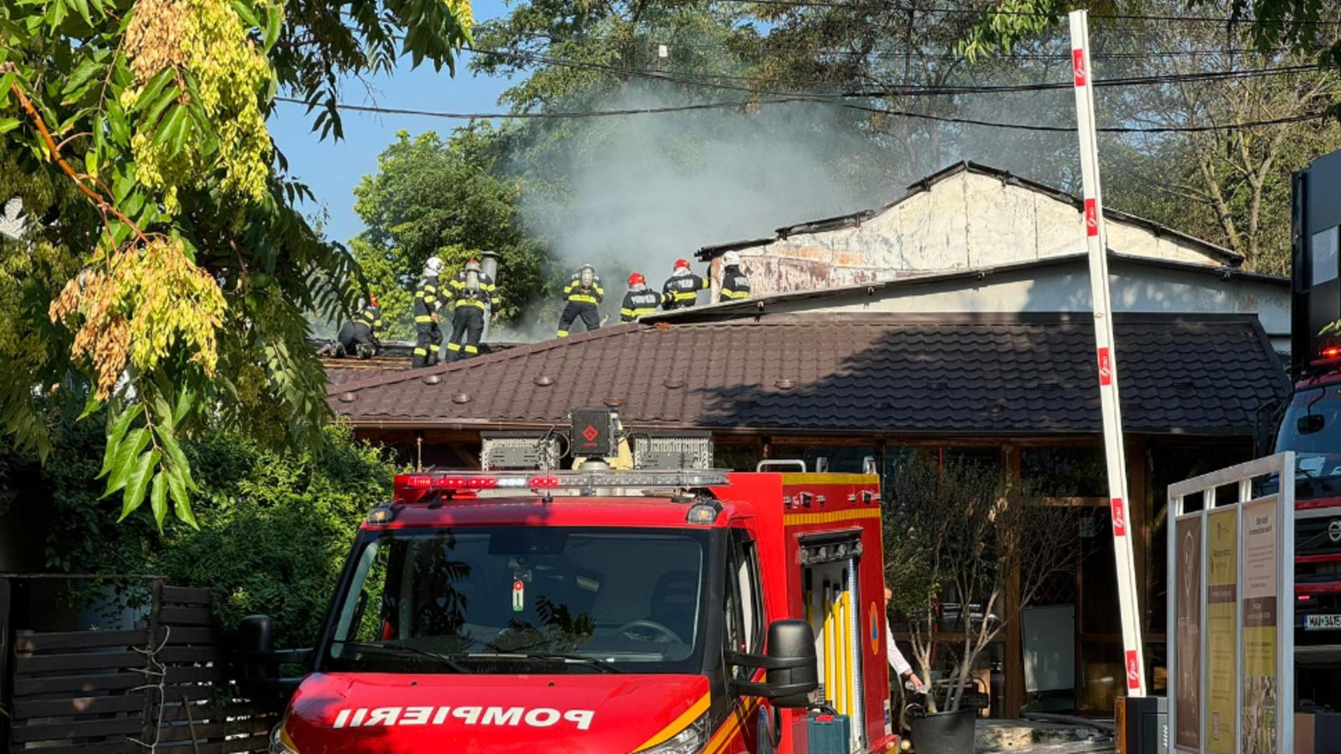 Pompierii au reușit să prevină extinderea focului (foto: ISU Bucuresti Ilfov)