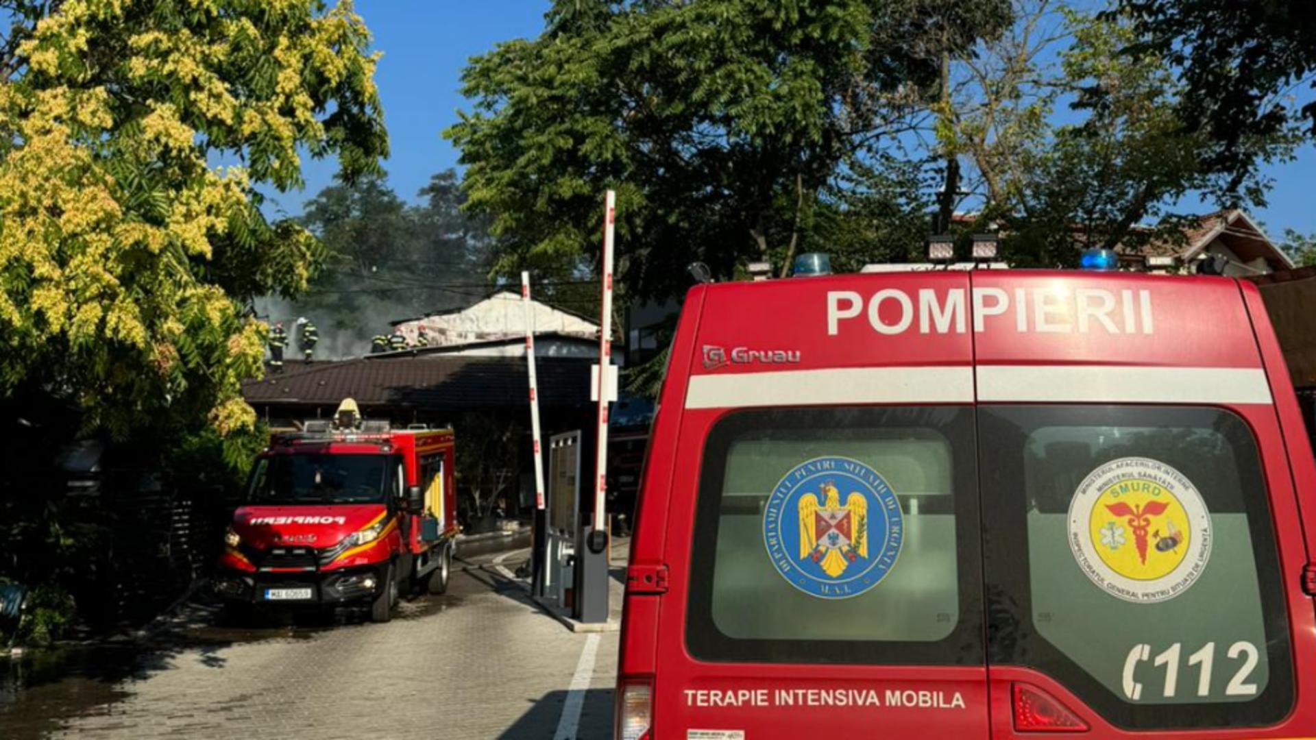 Pompierii au reușit să prevină extinderea focului (foto: ISU Bucuresti Ilfov)