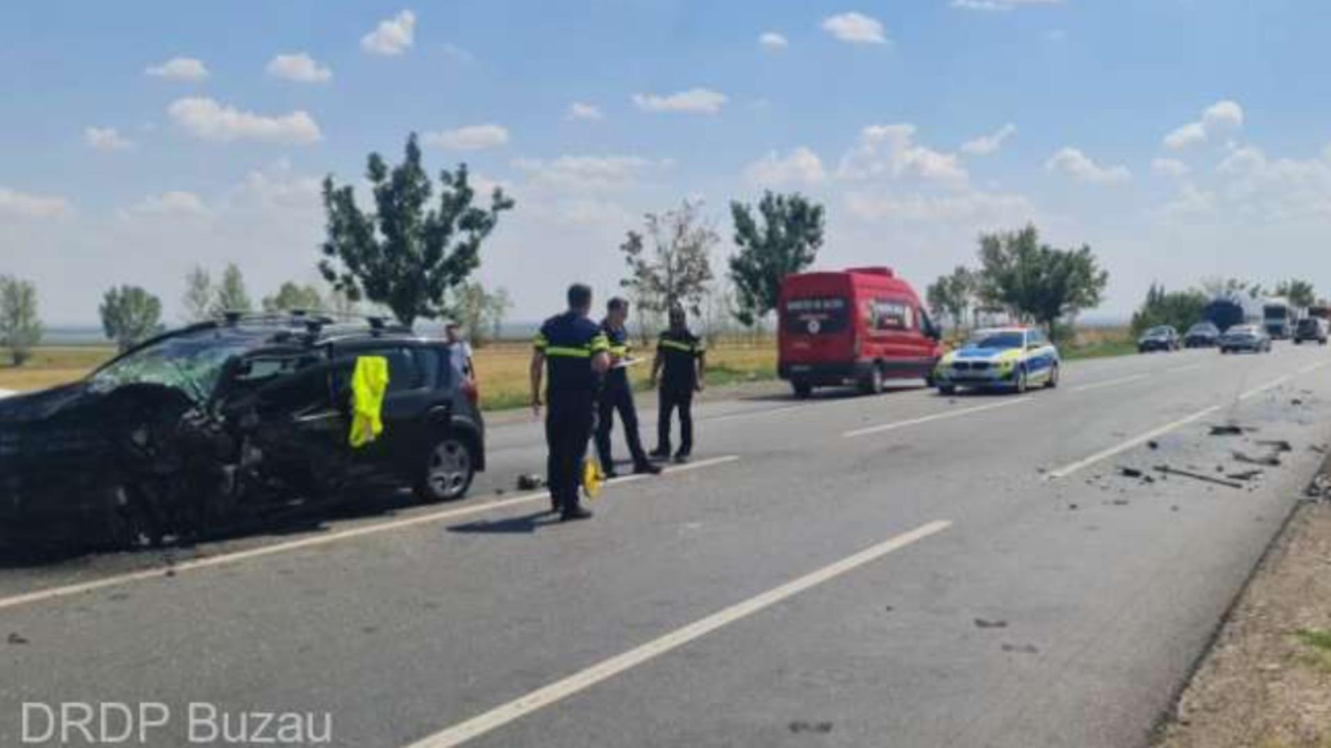  Accident pe DN2 în județul Buzău