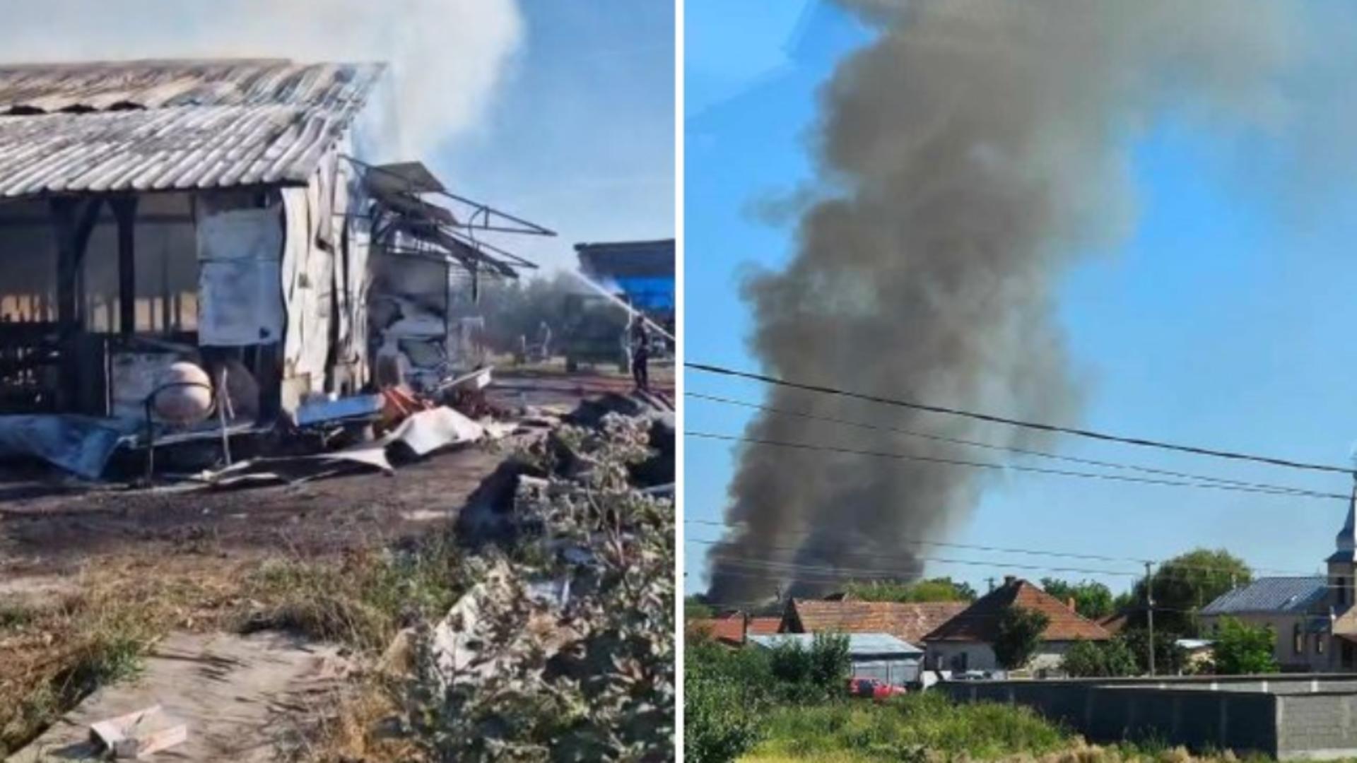 Coloana de fum a fost vizibilă de la mare distanță