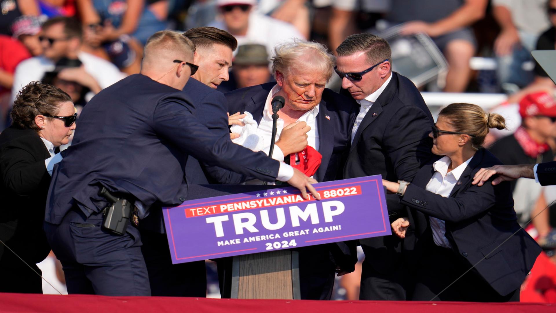 Anul trecut Donald Trump a fost rănit ușor înntr-un atentat / Foto: Profi Media