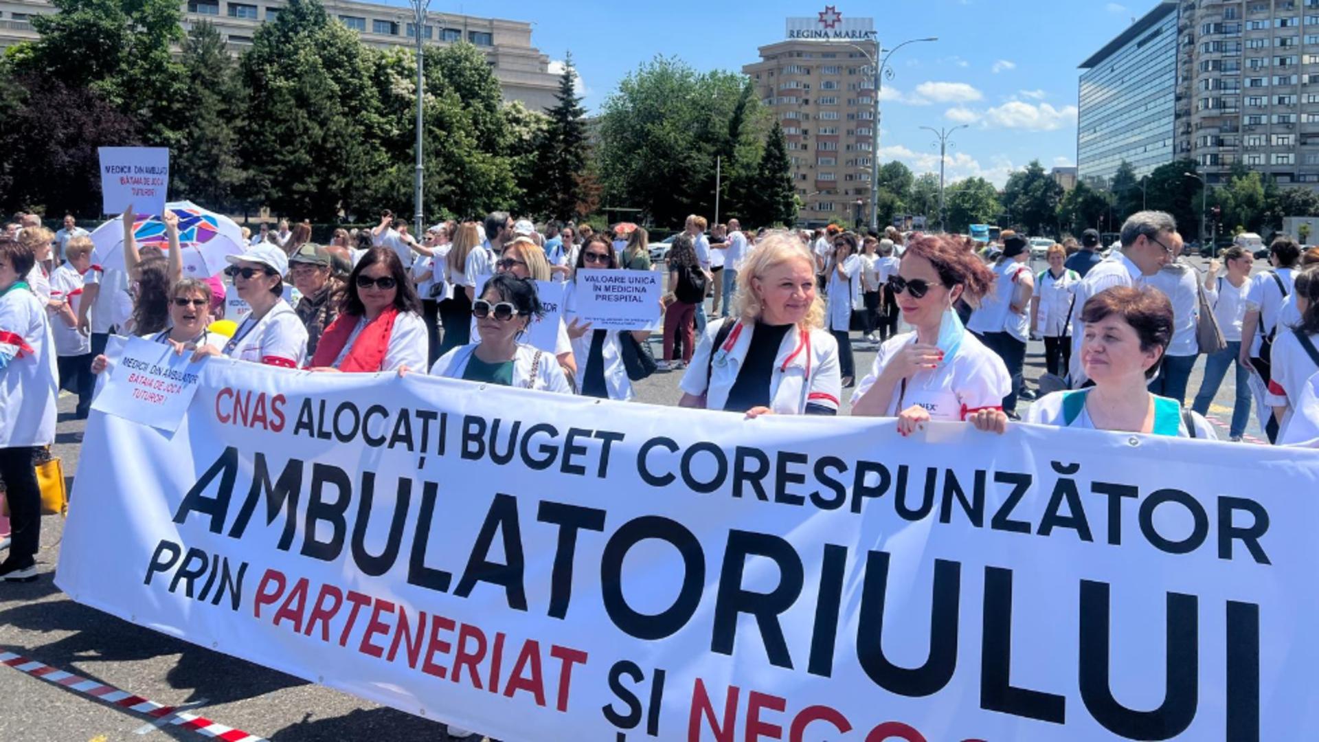 Protest la CNAS: Medicii din ambulatoriile de specialitate și doctorii de familie cer creșterea finanțării