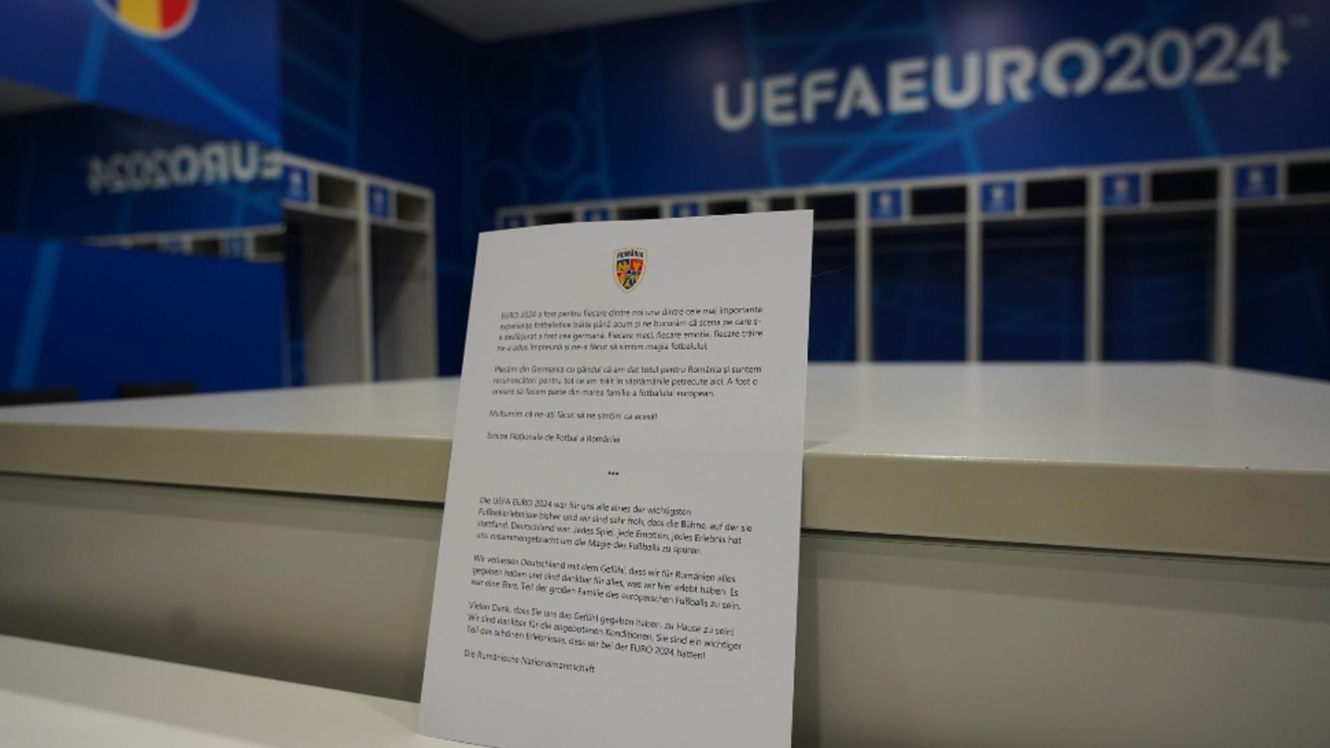 Ce au scris jucătorii naționalei României de fotbal în scrisoarea lăsată în vestiar. Foto: Facebook