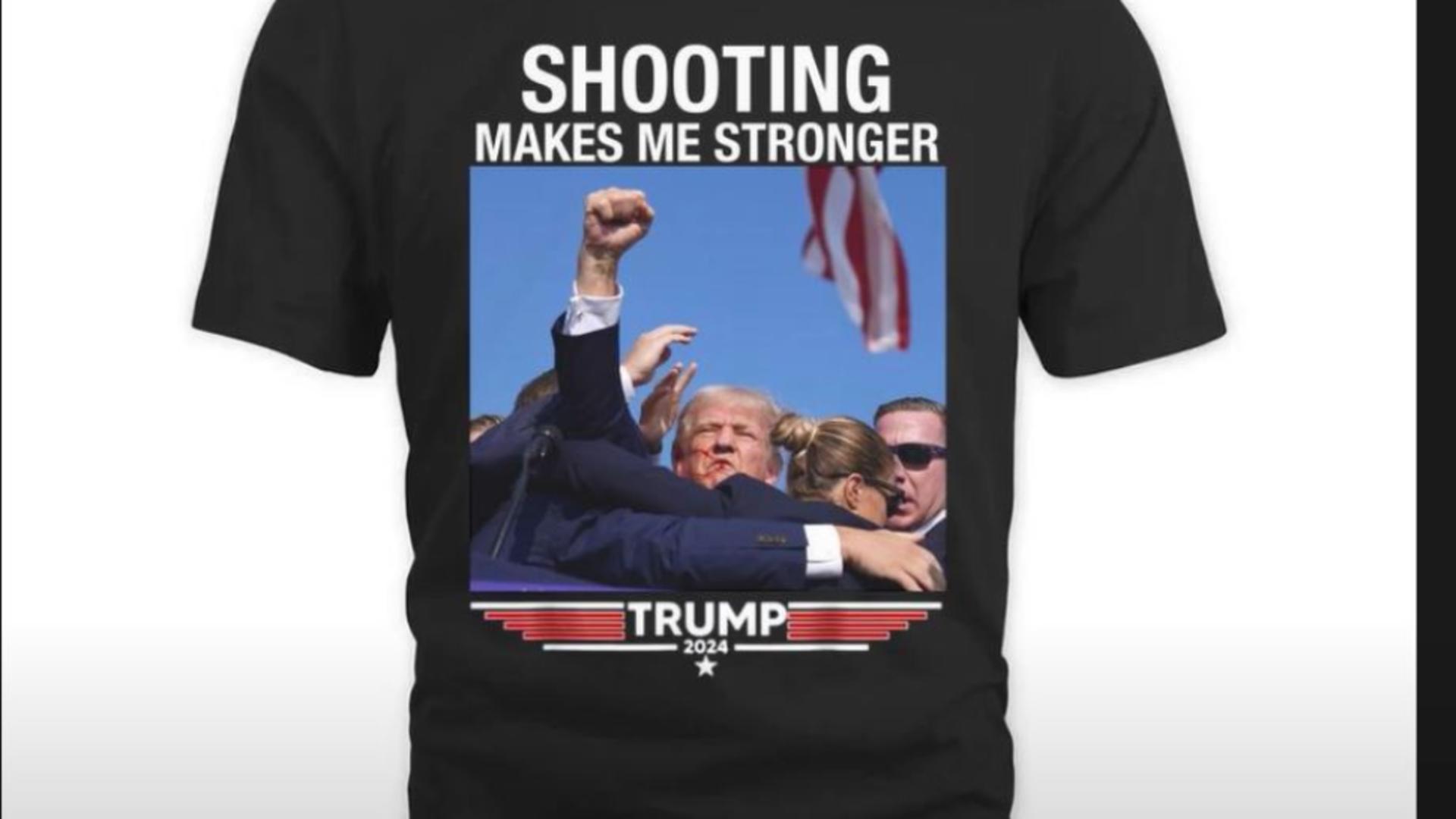 Noul tricou la modă printre fanii lui Donald Trump. Foto/Captură video