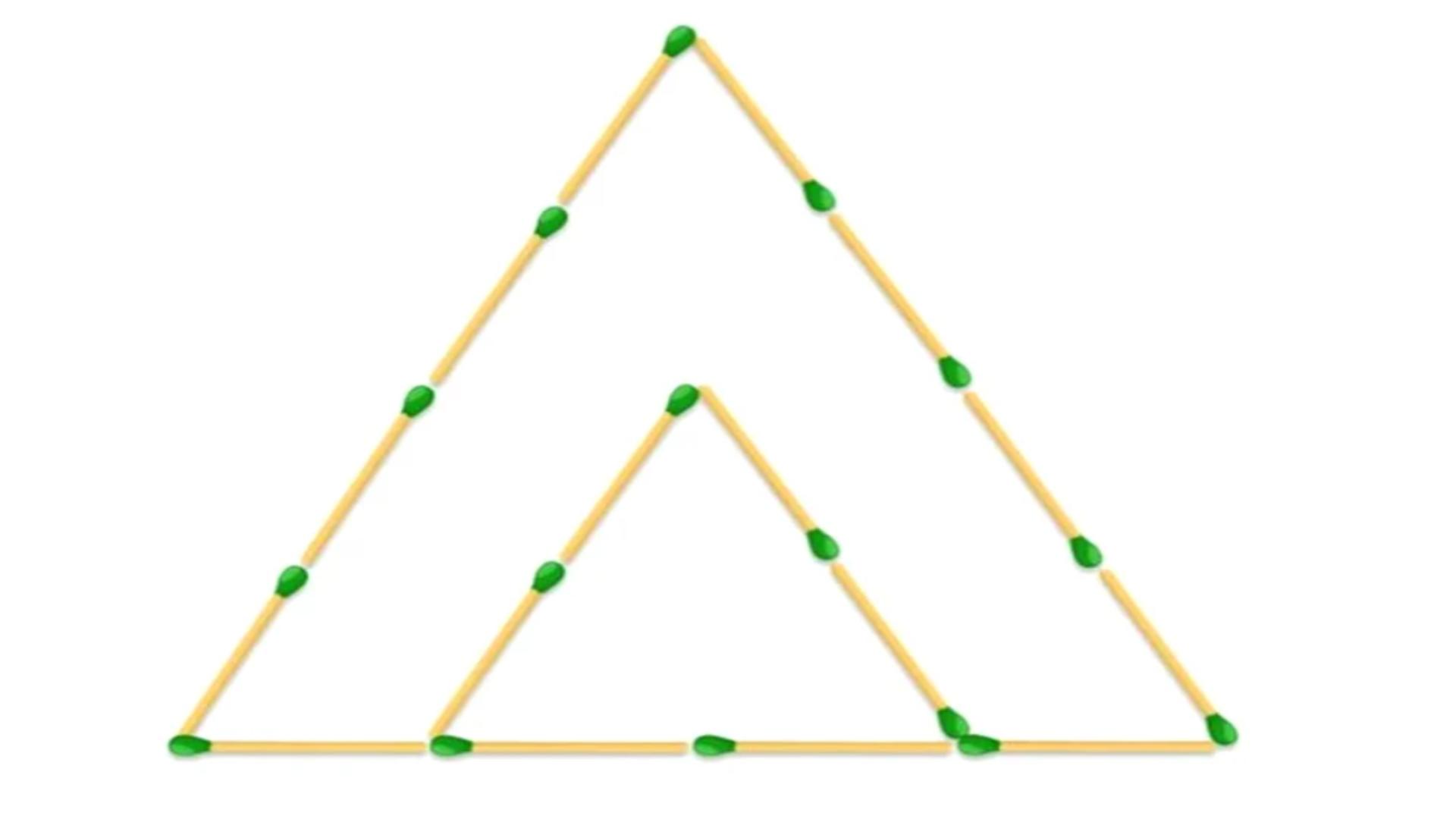 Test IQ cu chibrituri. Mută 2 bețe de chibrit pentru a forma trei triunghiuri. Doar cei cu IQ ridicat reușesc în mai puțin de 12 secunde
