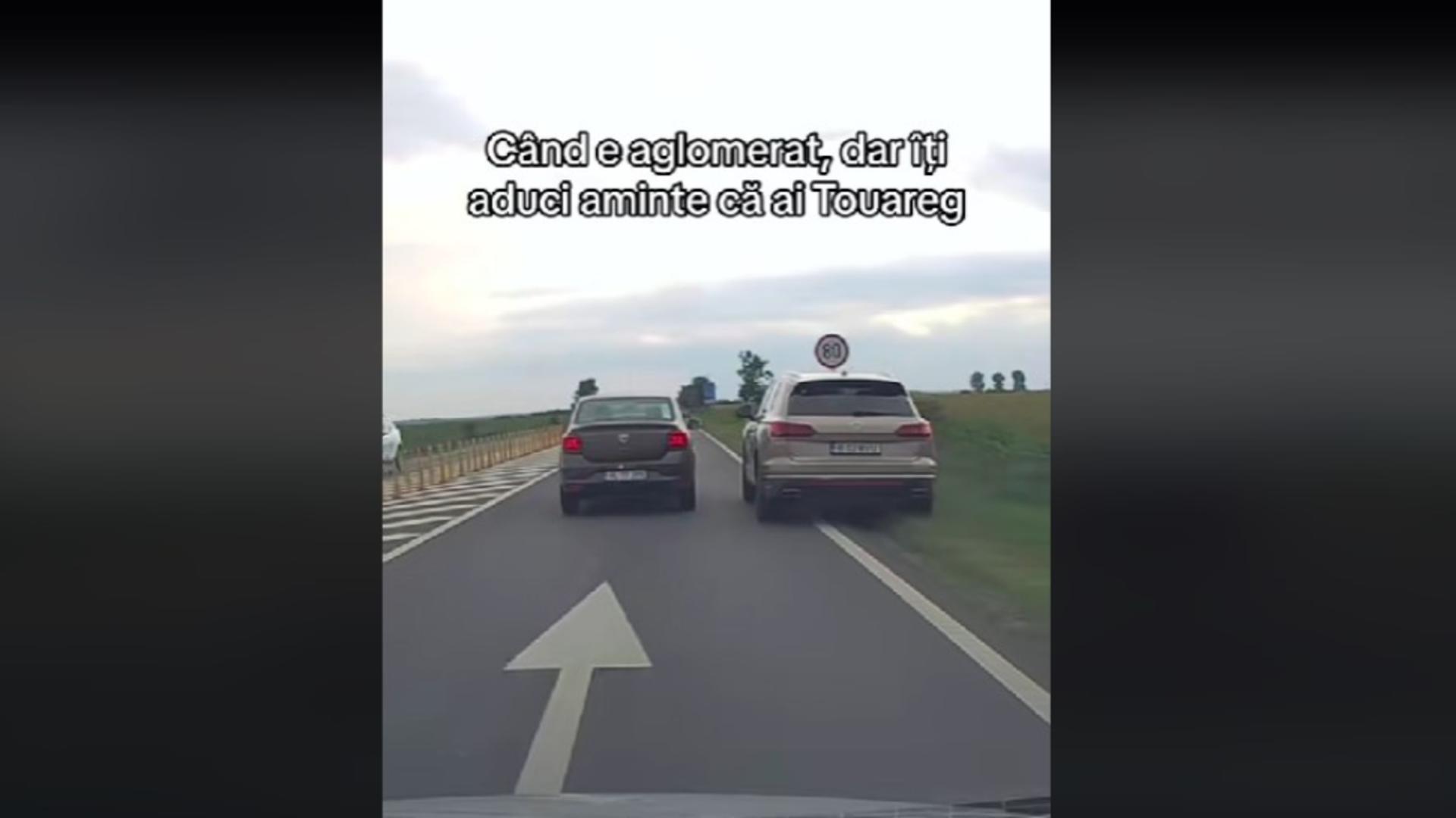 Șofer inconștient, manevre periculoase pe un drum național - VIDEO