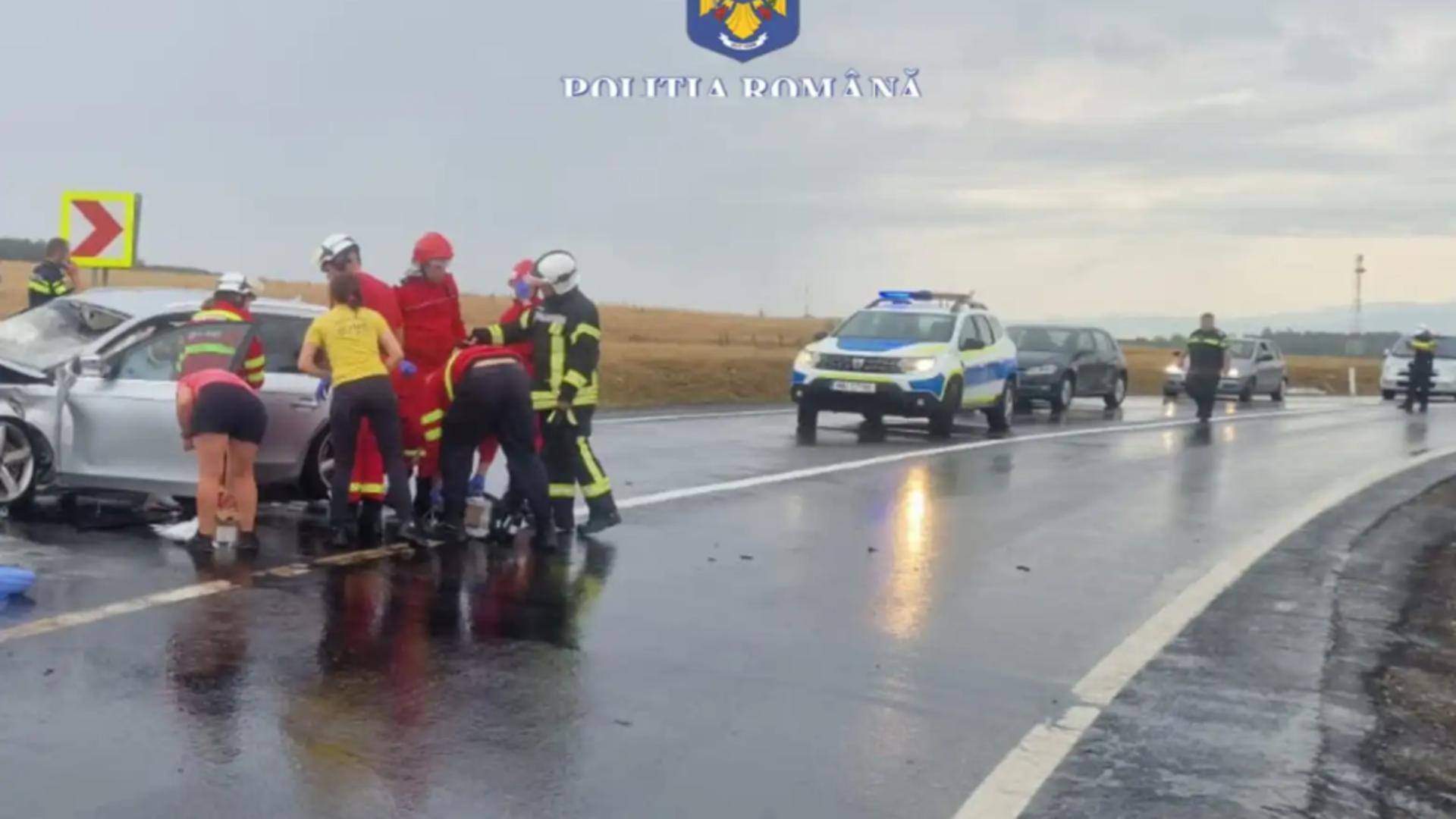 Printre cei 5 răniți se numără și 2 copii. Foto/Poliția