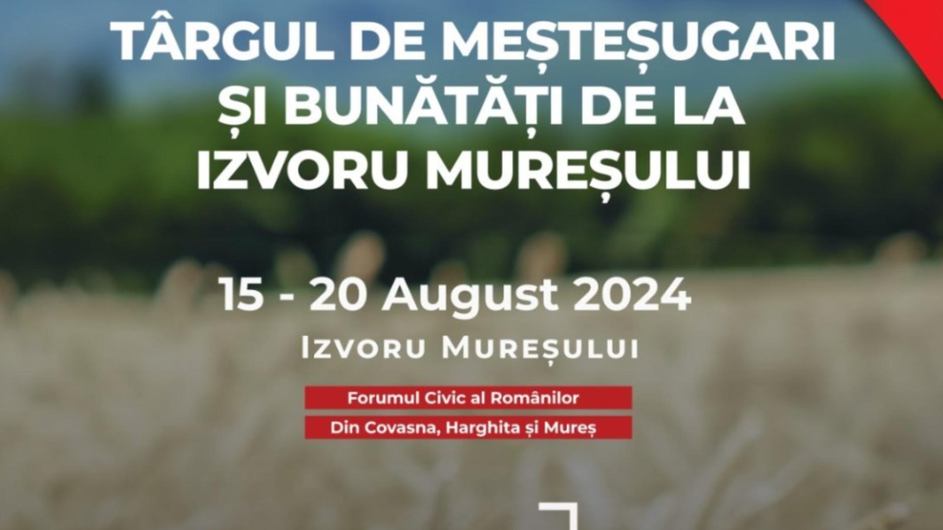 Universitatea de Vară de la Izvoru Mureșului ajunge la cea de-a XXI-a ediție! Printre surprizele evenimentului se numără amenajarea unui târg de meșteșuguri și bunătăți, dar și organizarea unor dezbateri esențiale în contextul geopolitic actual