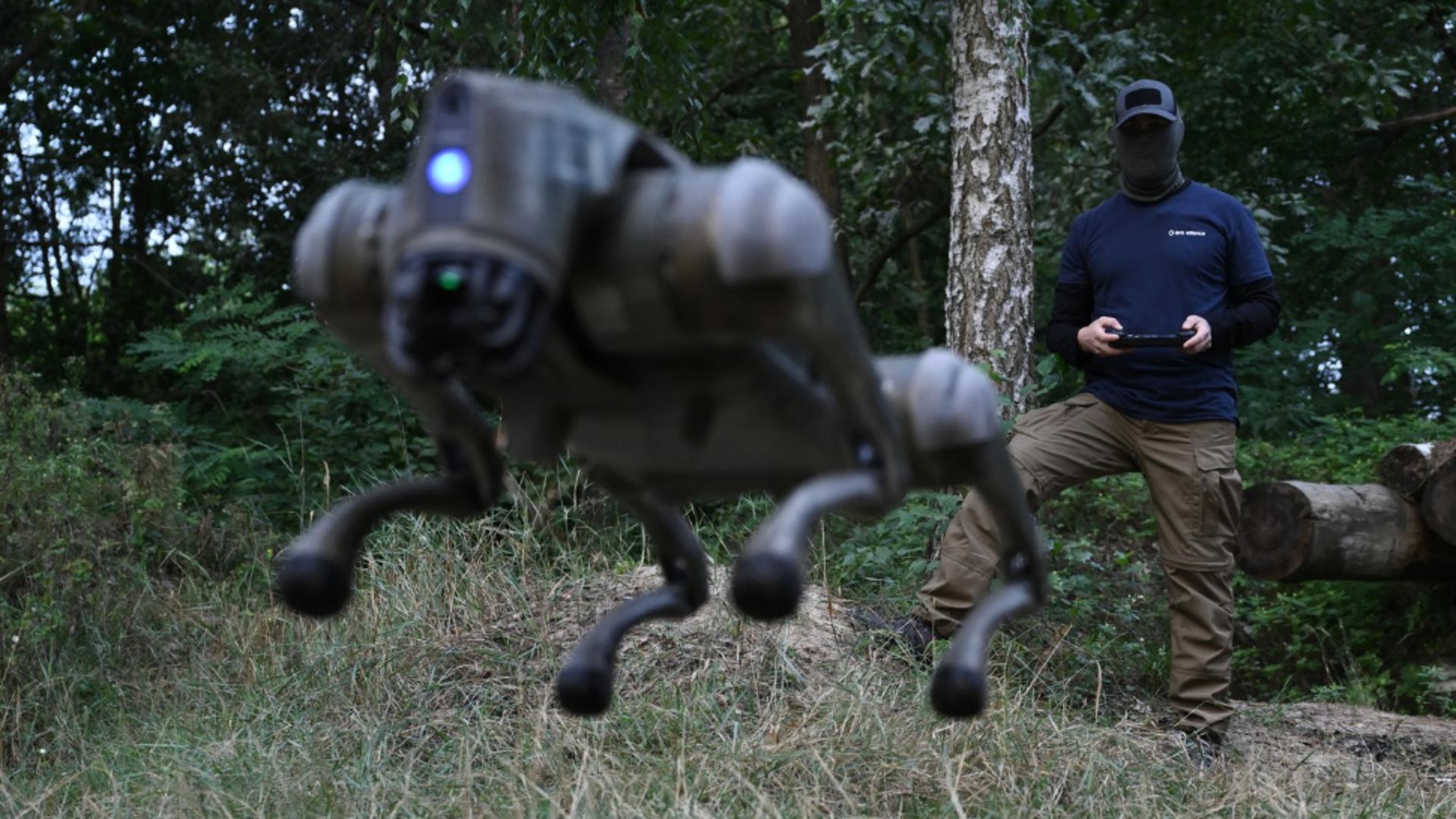  Ucraina și-a prezentat câinii roboți pe care îi va trimite pe front. Foto: Profimedia