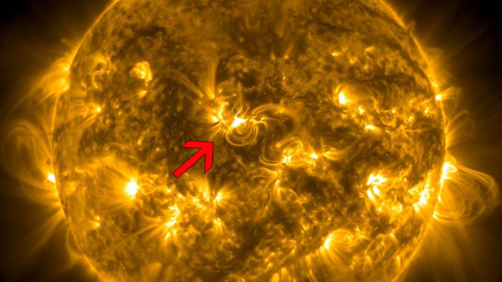 Punctul în care s-a produs erupția (foto: Profimedia/NASA)