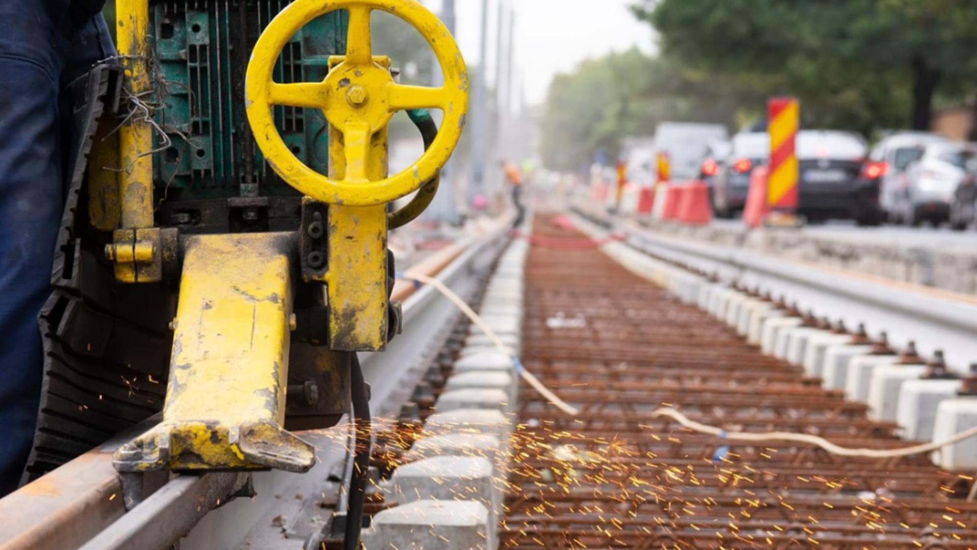 Încep lucrările de modernizare a liniilor de tramvai de pe strada Nicolae Teclu. Foto: Facebook