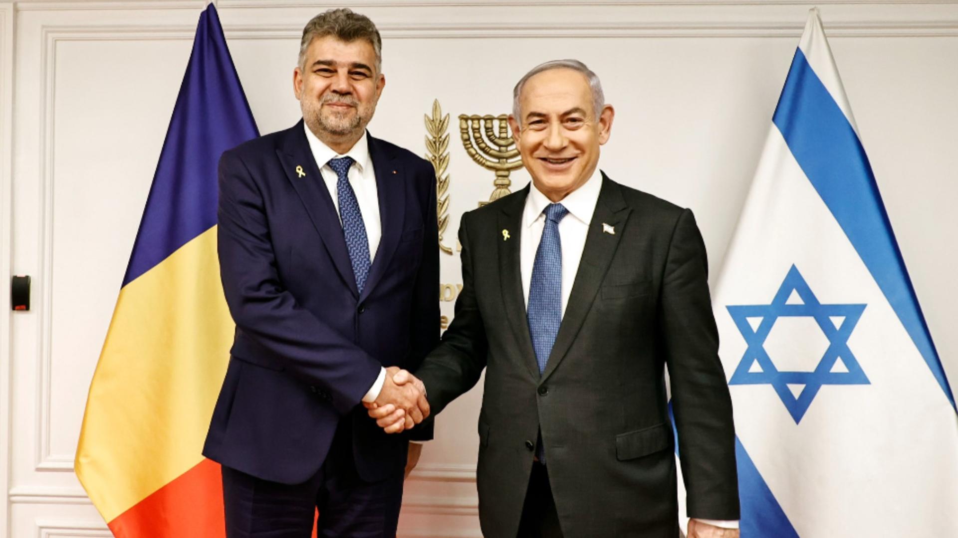 Ciolacu a fot primit de premierul Netanyahu în Israel. Mesajul transmis de șeful Guvernului de la București