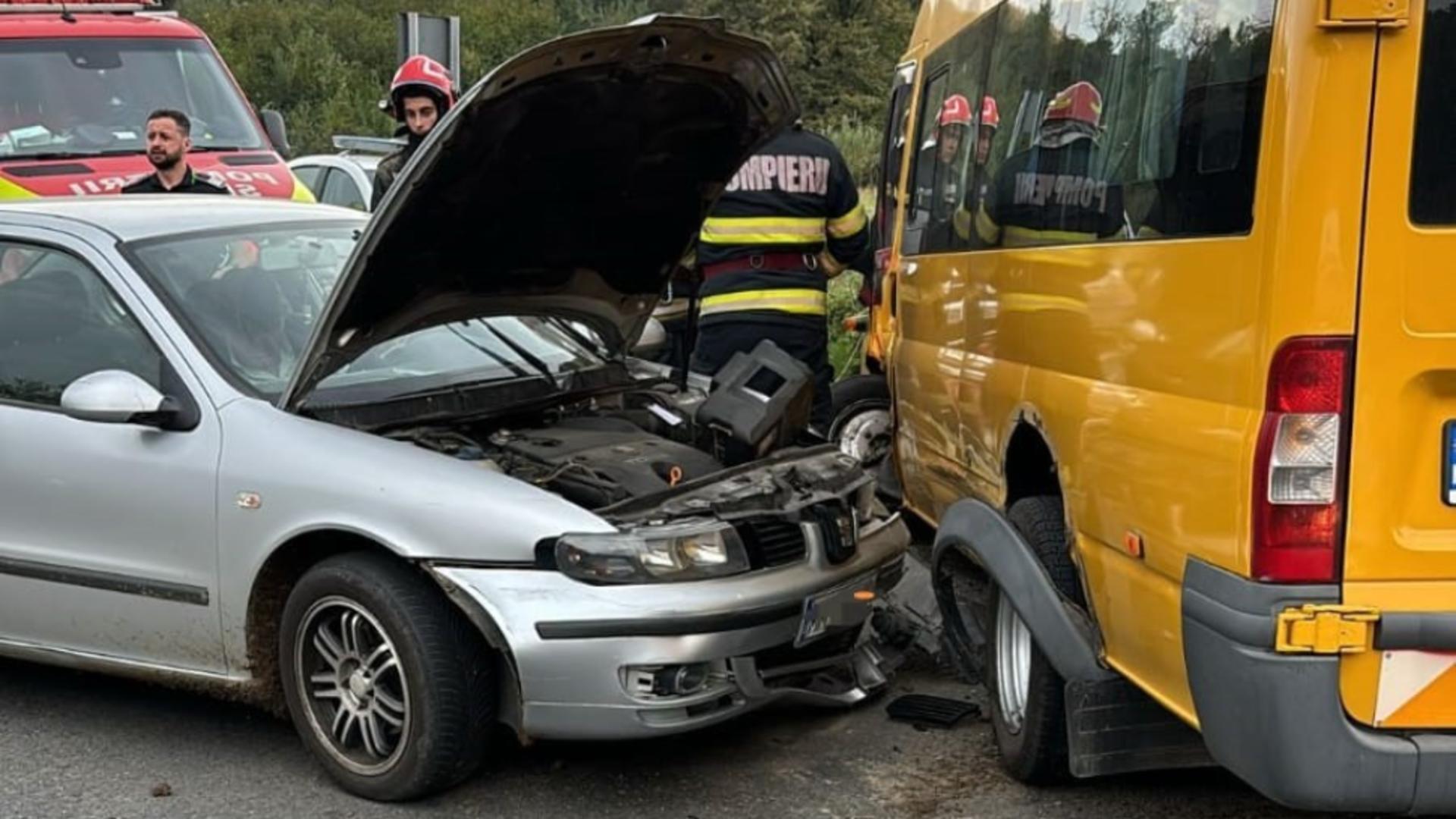 Din fericire, nimeni nu a fost grav rănit (foto: ISU Maremures)