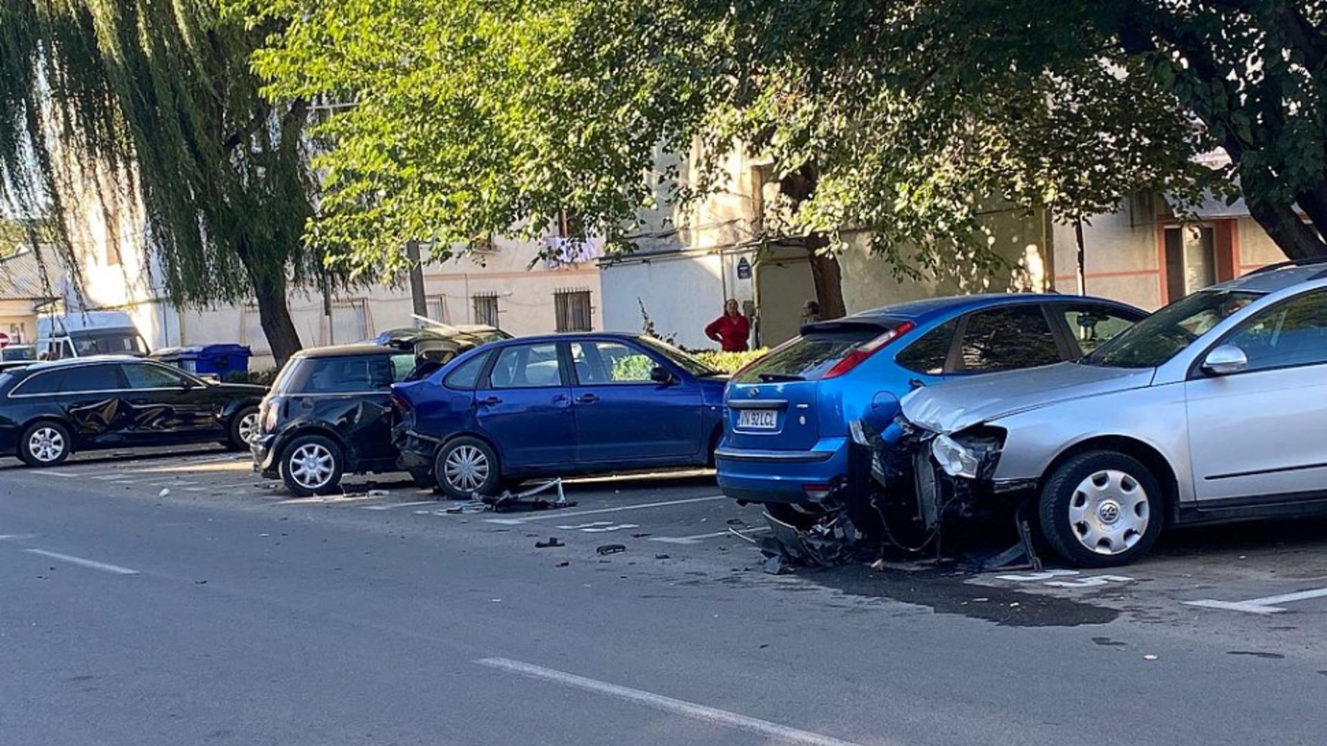 „7 dintr-o lovitură” pre să fi fost deviza șoferiței problemă. Foto/ziuadevrancea.ro