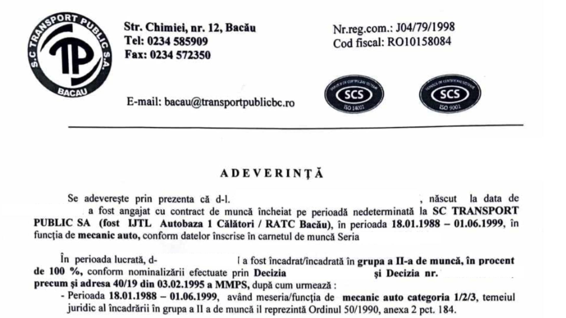 O serie de beneficiari sustin ca firmele eliberează adeverinte incomplete