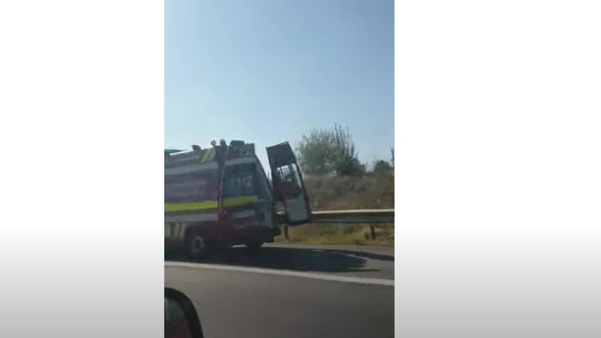 Accident rutier grav pe autostrada A1. A fost activat PLANUL ROȘU: 44 de persoane implicate - VIDEO