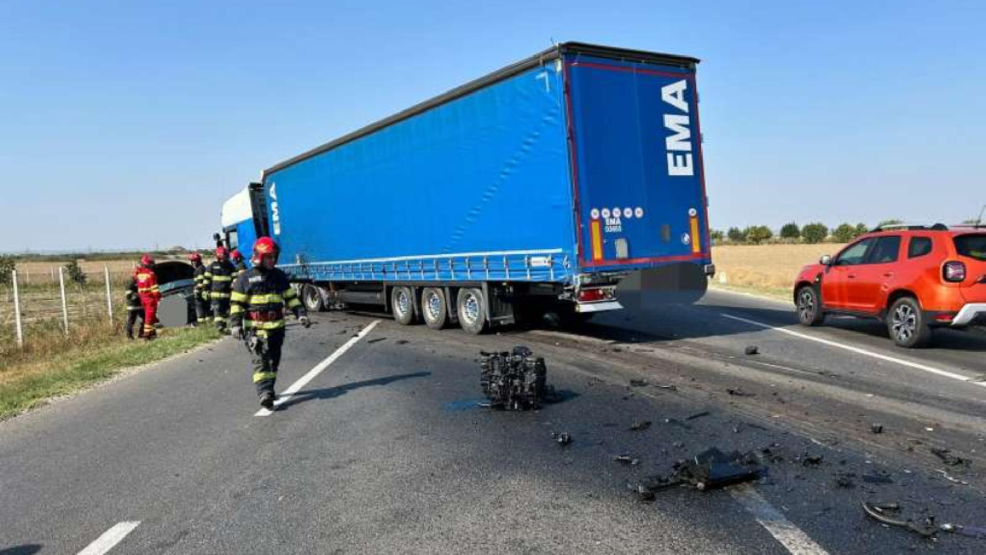 Accident grav în Vrancea, pe E85, la Bizigheşti