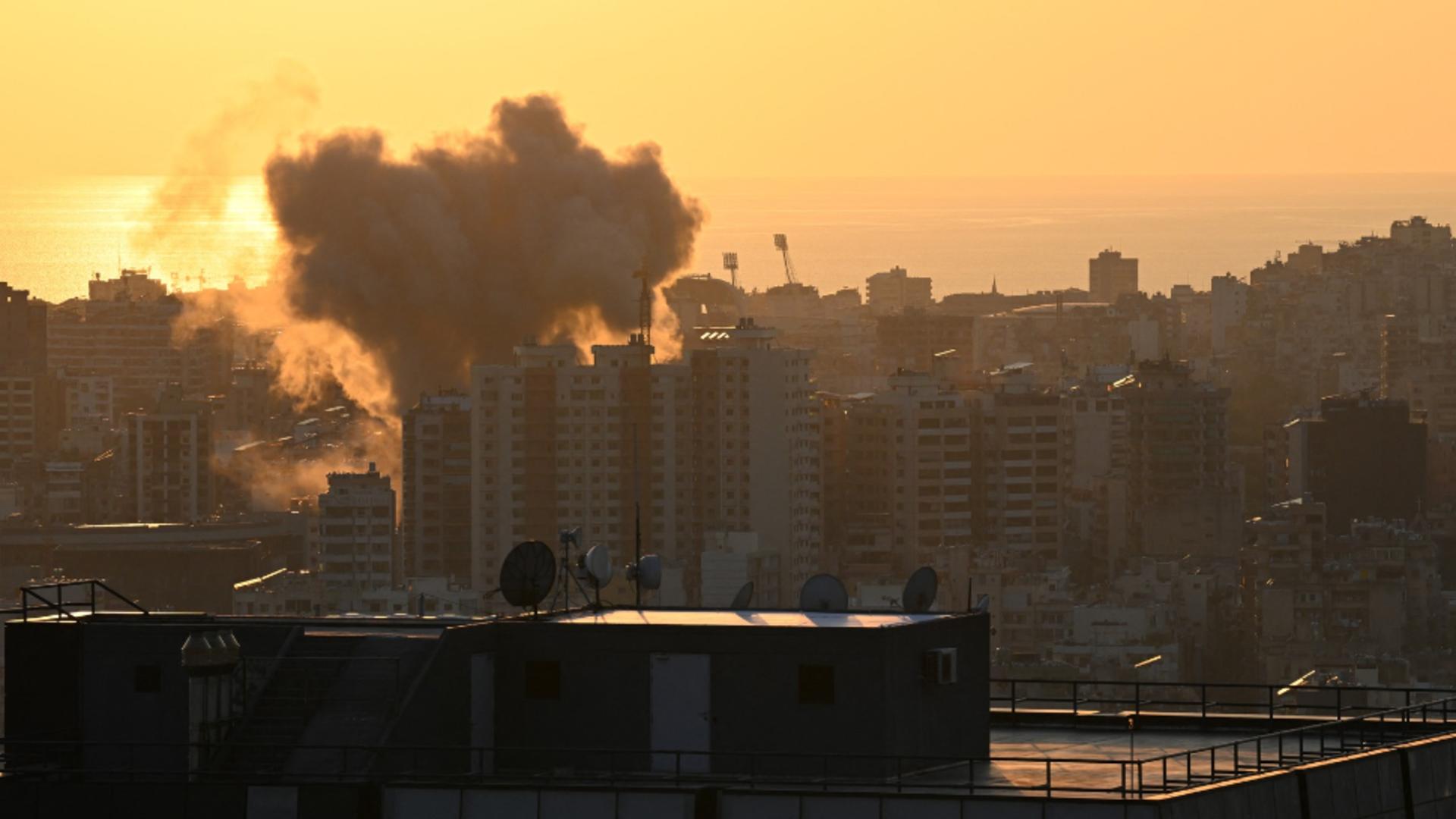 Capitala Libanului este puternic bombardată de armata israeliană. Foto/Profimedia