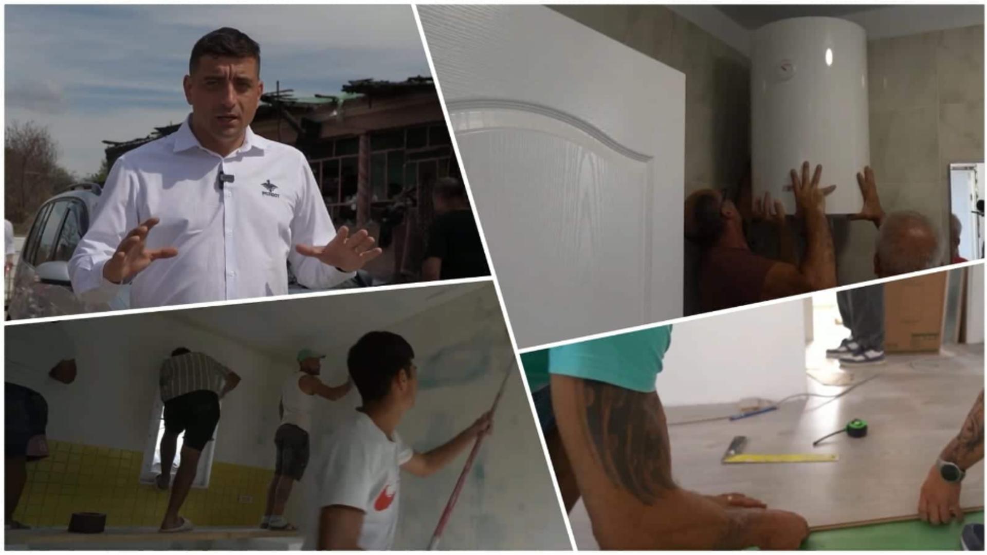 George Simion, aproape de final cu proiectul promis. Cum arată casa construită în 12 zile. Mâine va fi predată familiei | VIDEO