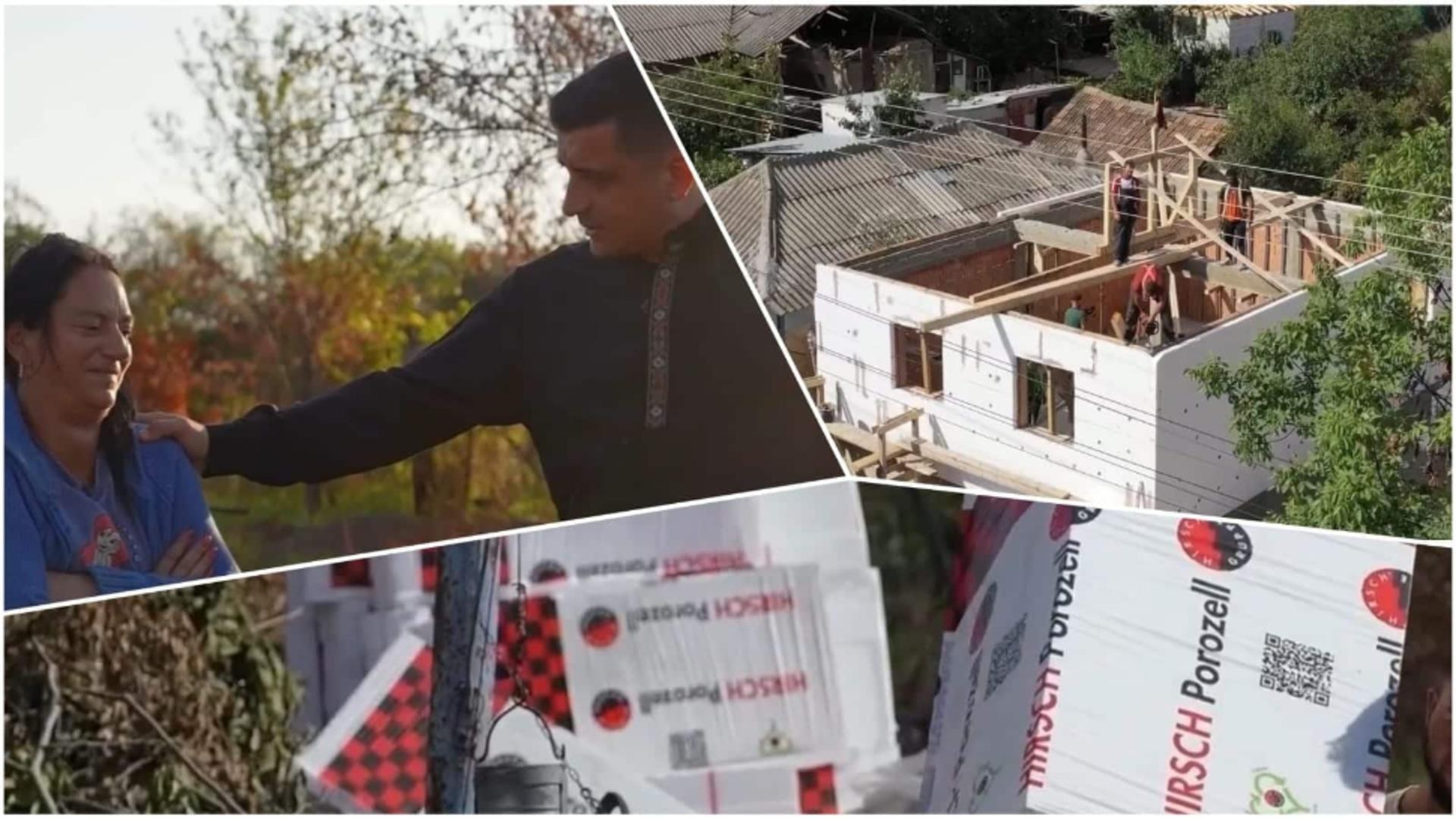 Casa construită de George Simion a ajuns lîn etapa placării cu polistiren