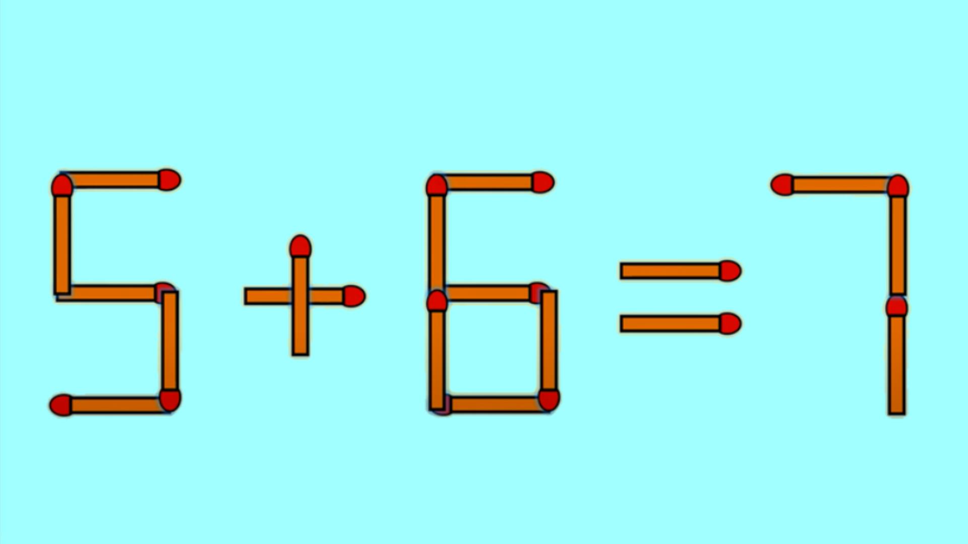 Testul IQ doar pentru cei mai deștepți oameni: Corectați 5+6=7 mutând un singur chibrit