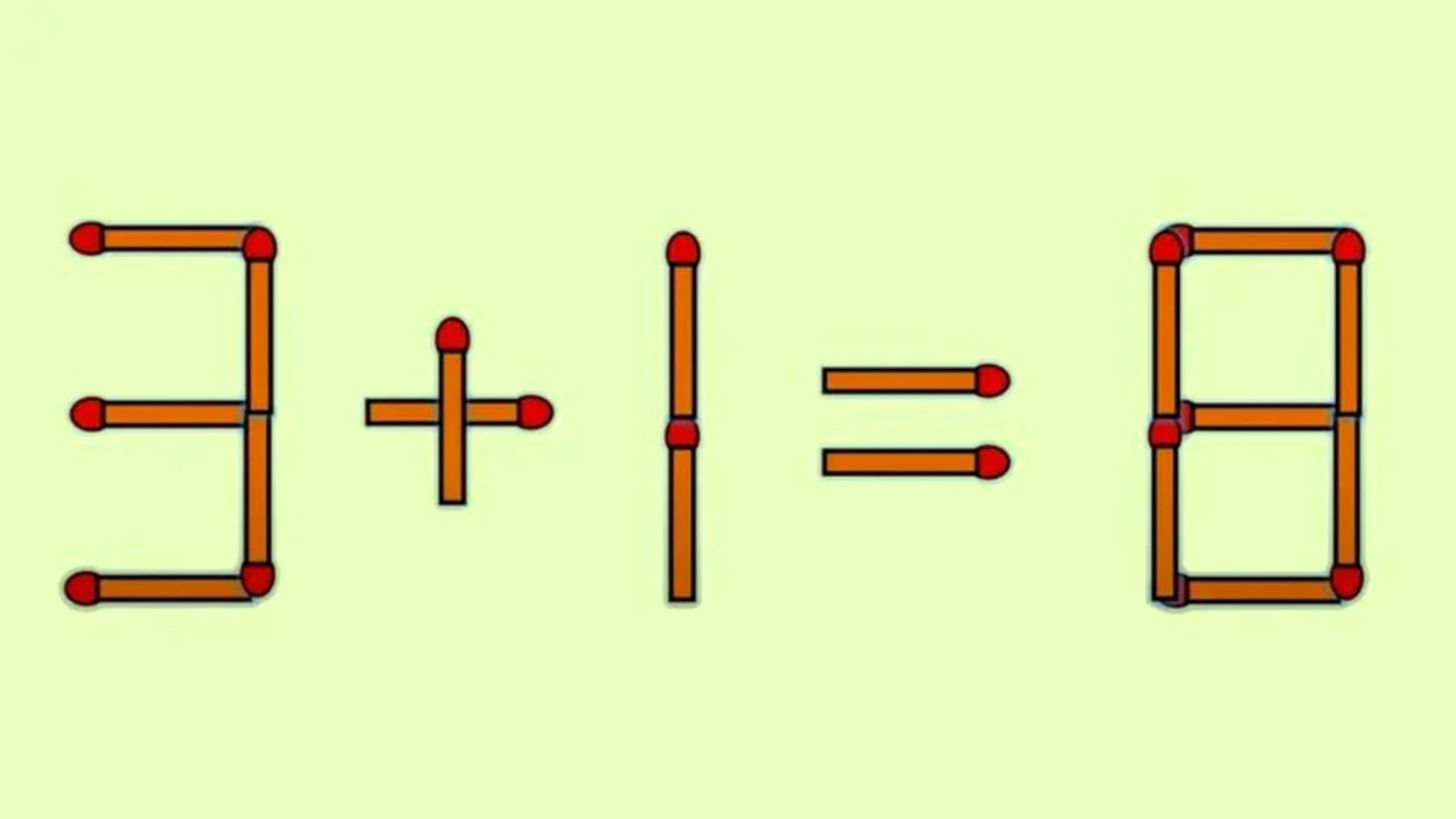 Testul IQ al zilei! În cât timp poți corecta 3 + 1 = 8?