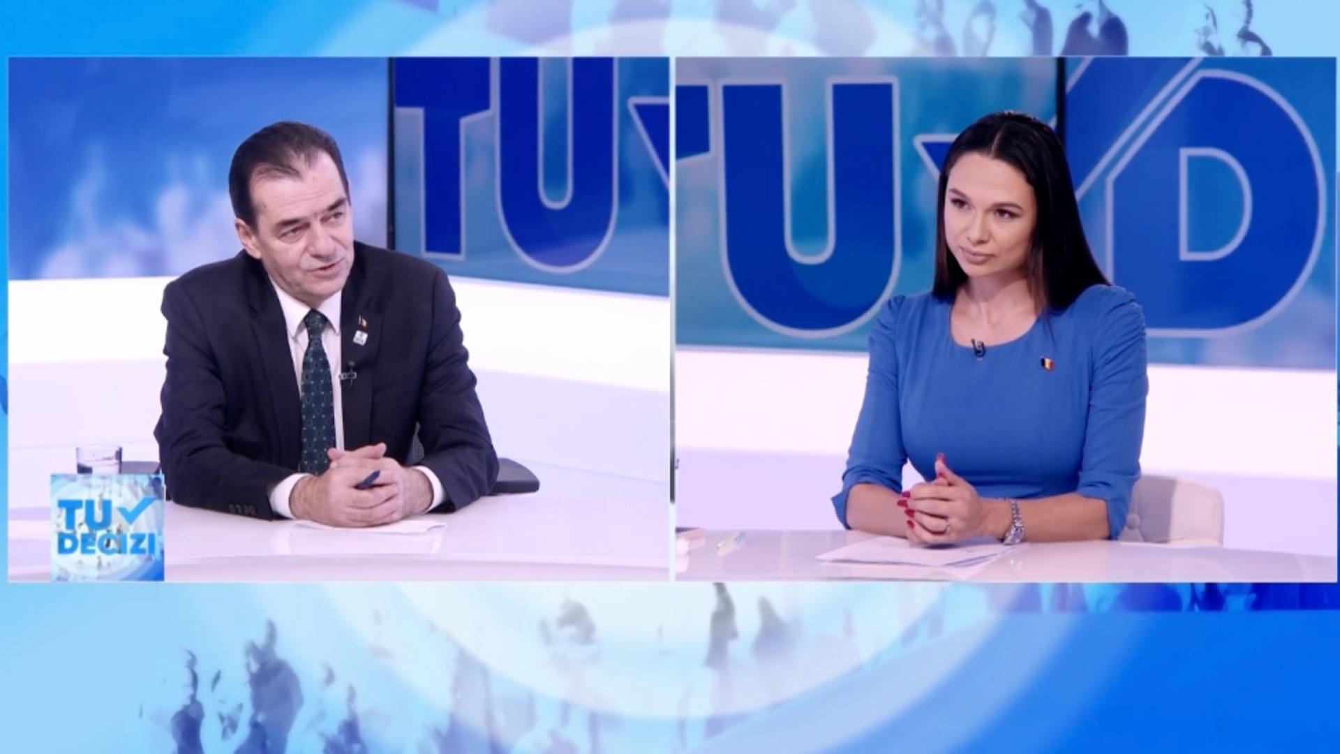 TU DECIZI! Ludovic Orban, dialog incendiar cu Ana Maria Păcuraru